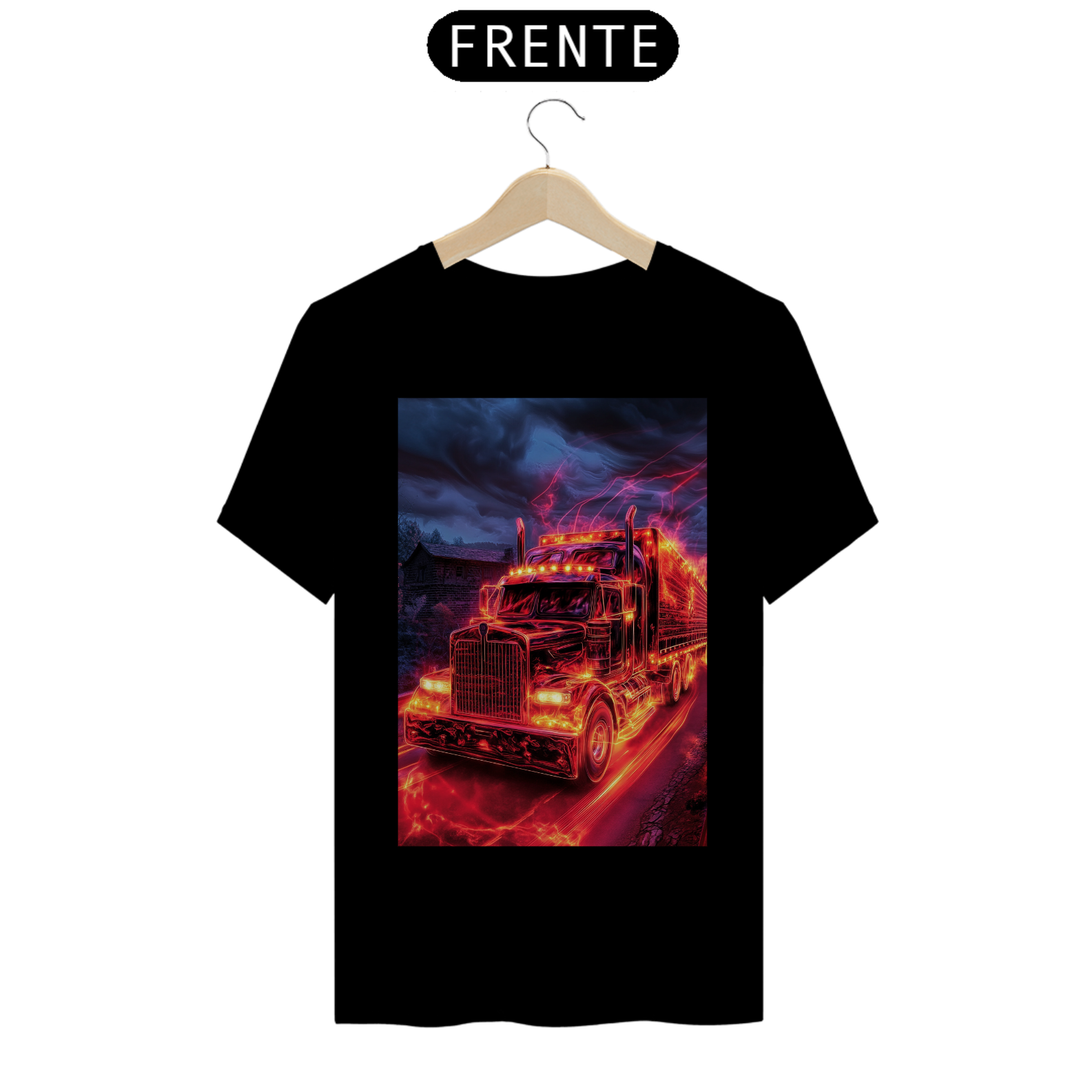 Camiseta Básica unissex em Algodão estampa Caminhão - #24013