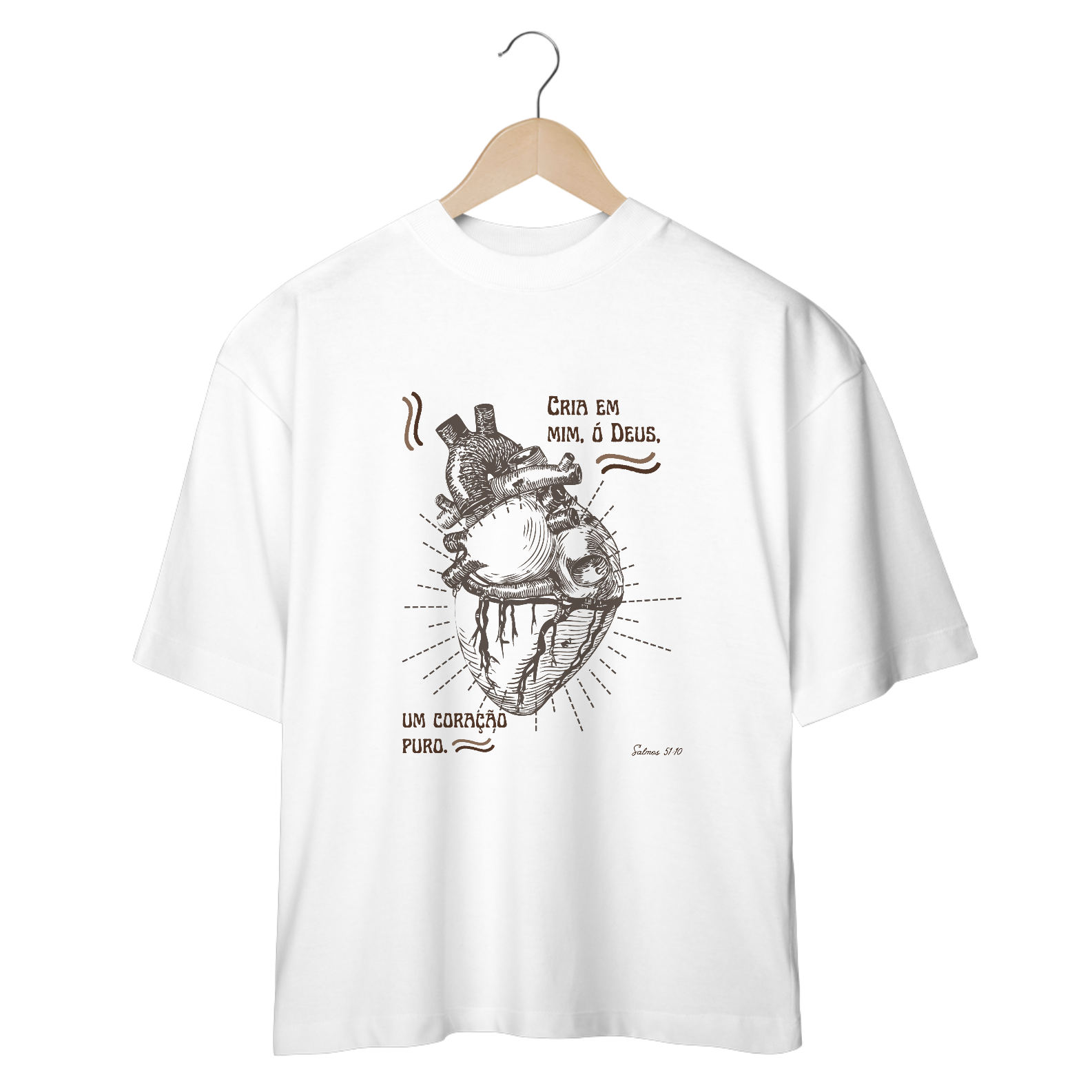 Camiseta Oversized - Salmos 51:10
