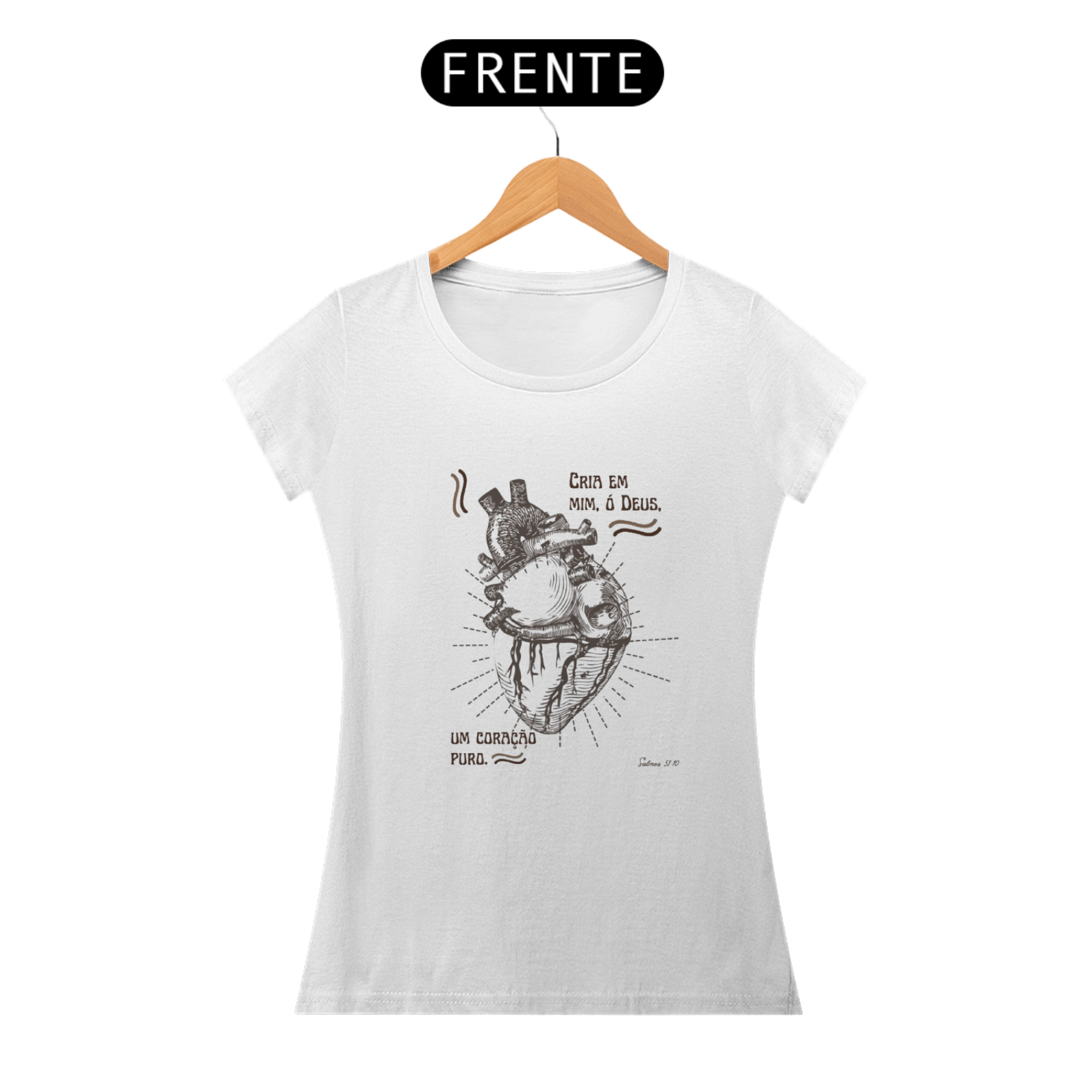 Camiseta  Feminina Coração Puro