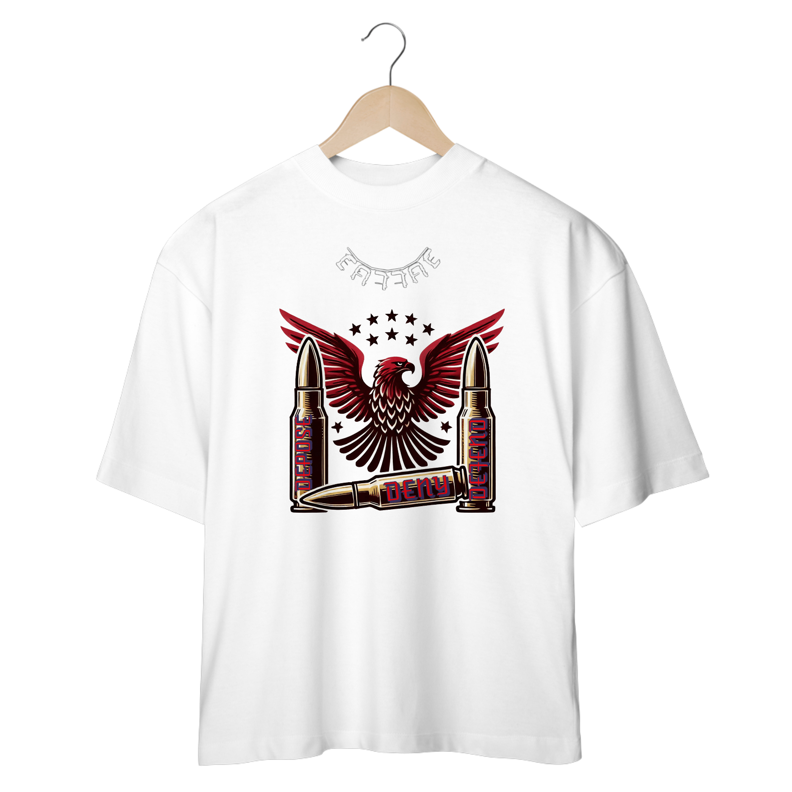 Camiseta Oversize 3D ( Deny Defend Depose  ) 
