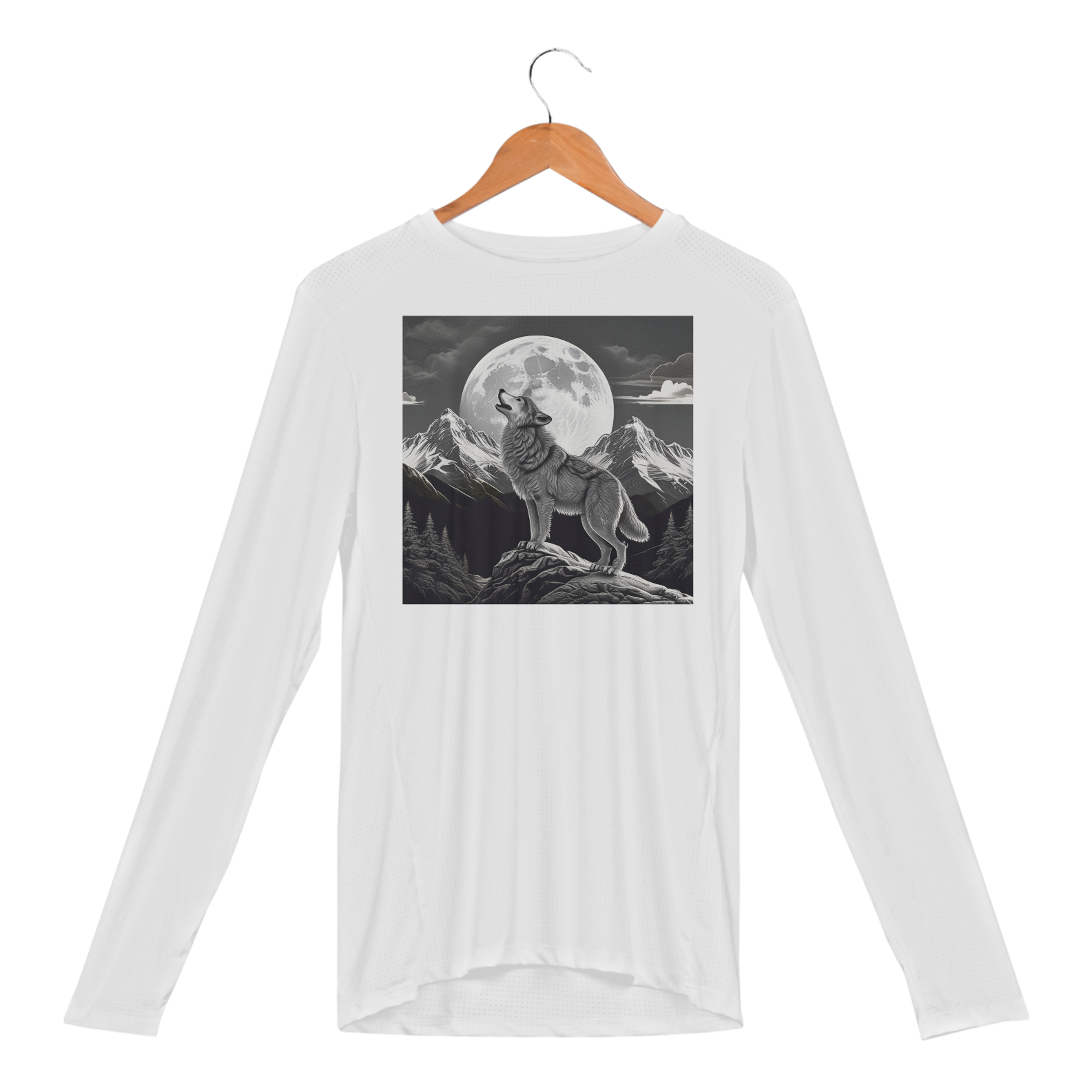 Camisa Manga Longa Sport Dry Uv Lobo Solitário