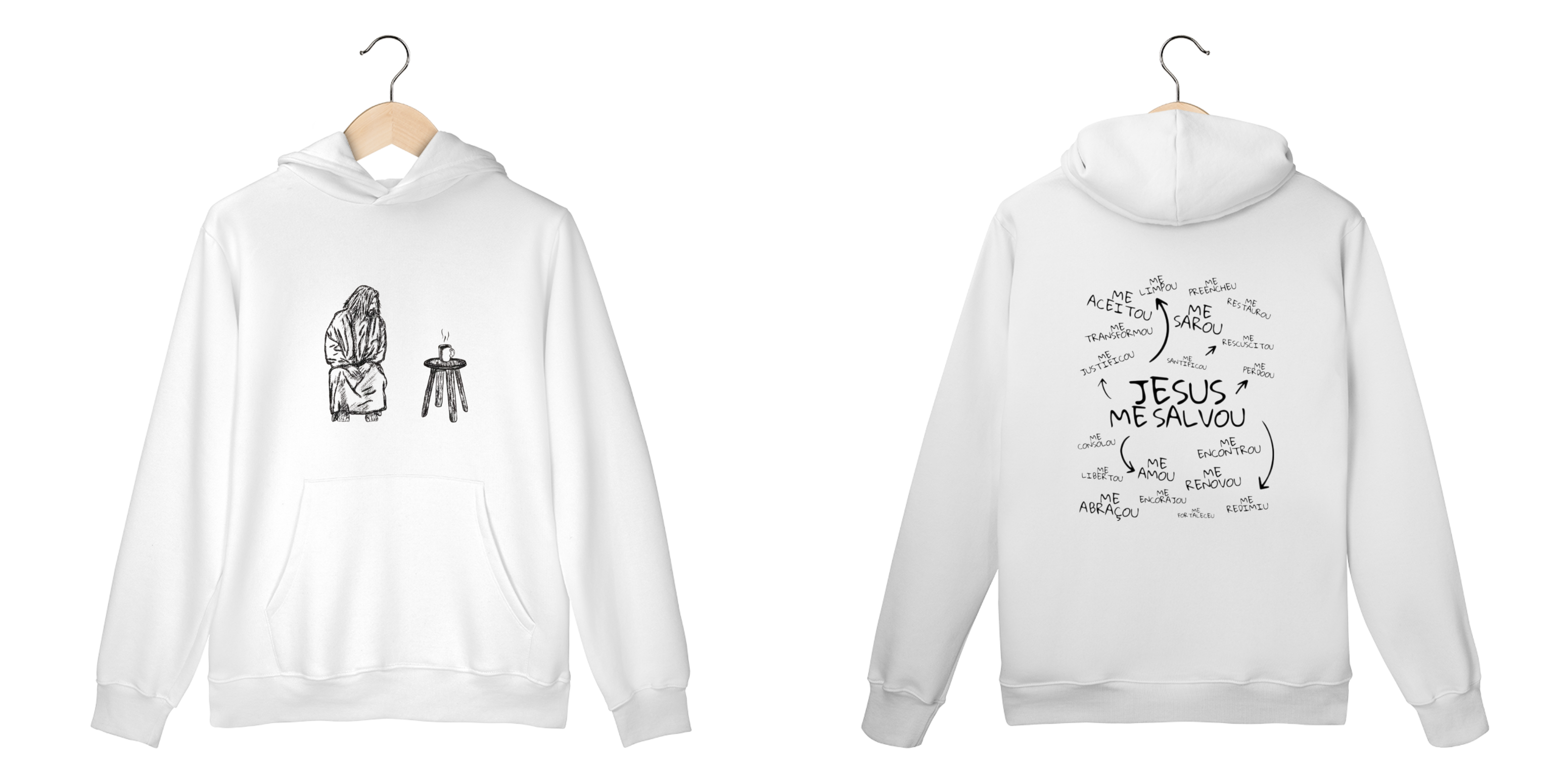 Moletom Canguru Jesus me salvou 