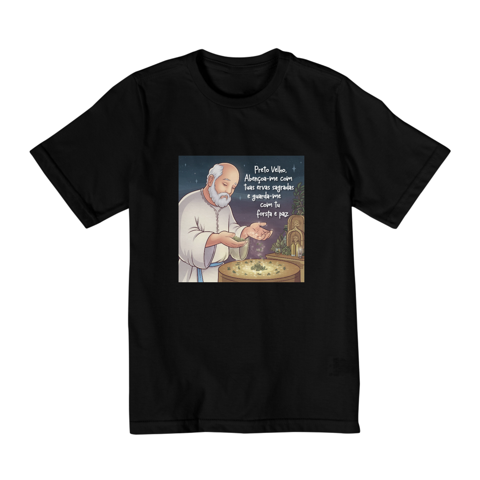 Nome do produto  Camiseta Preto Velho - Sabedoria e Paz