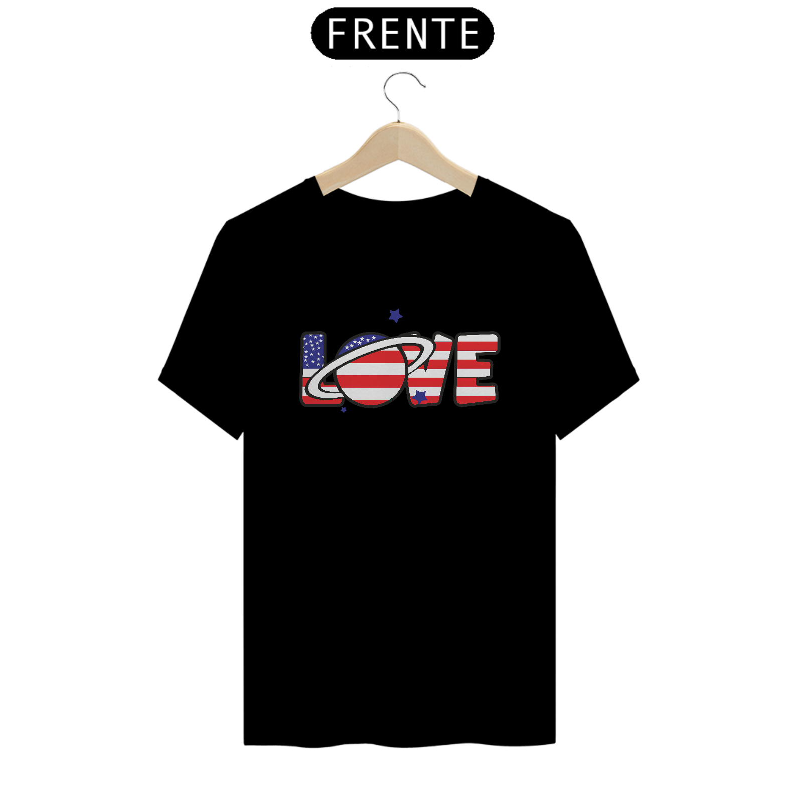 Nome do produto: Camiseta USA Love Black