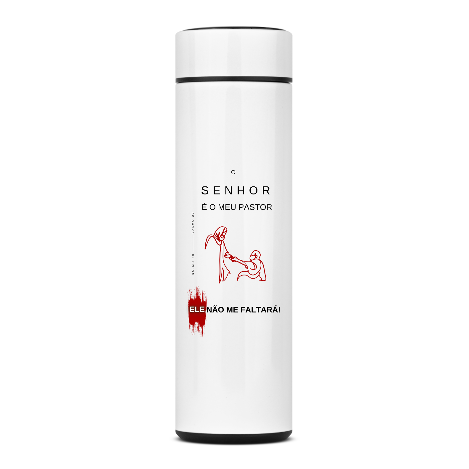 Garrafa Térmica O Senhor é o meu pastor - Ele não me Faltará