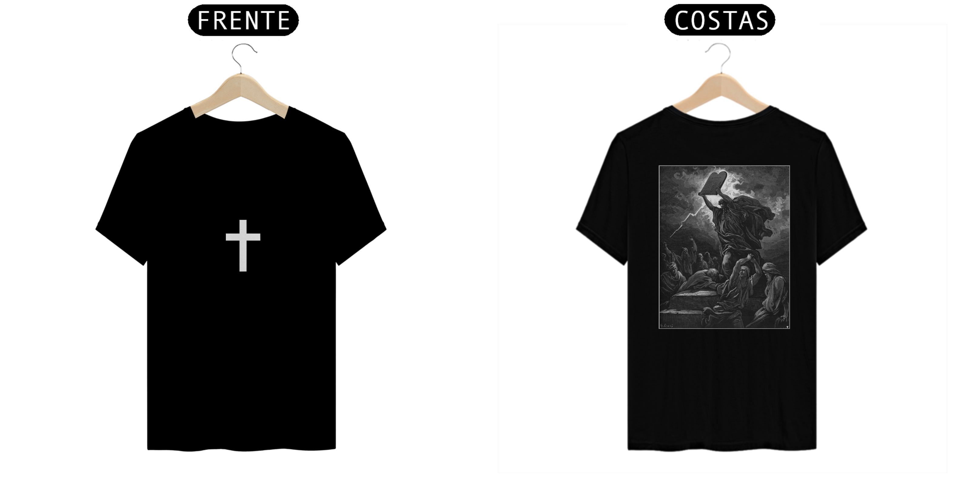 Nome do produto: camisa estilosa com Cruz Central-um toque de Fé e Moda