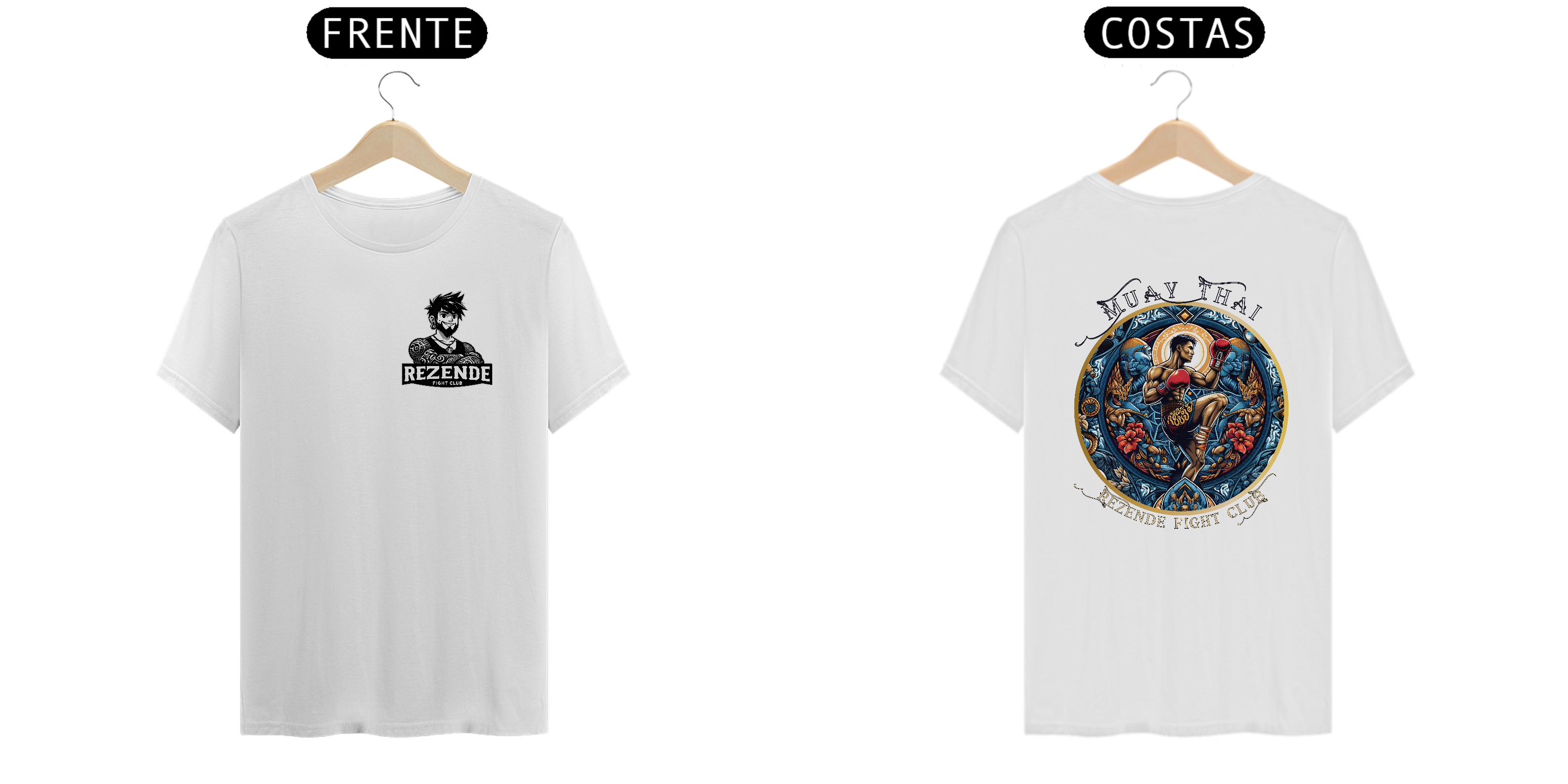 Blue Fighter (Tecido Classic + Escrita preta)