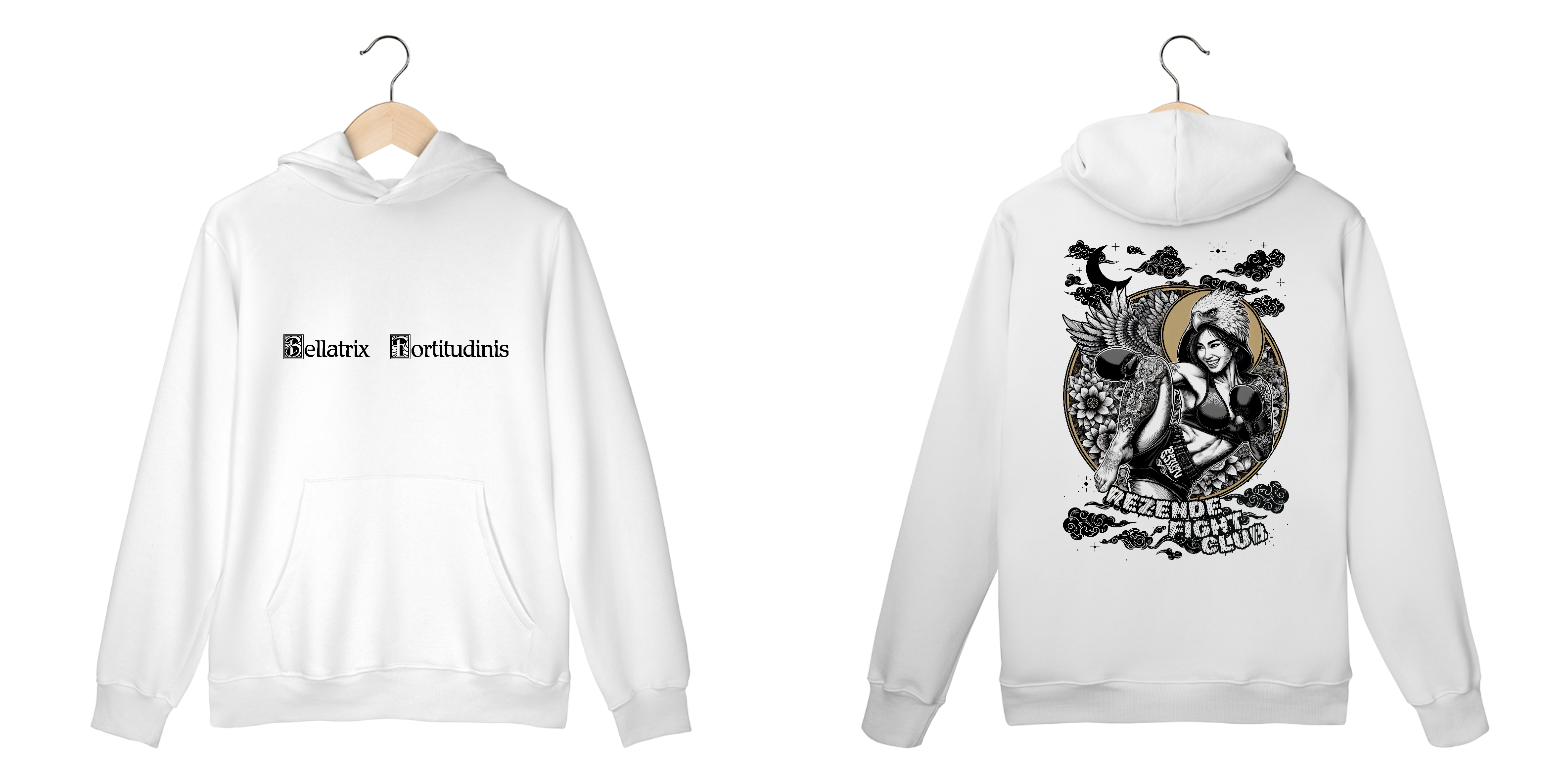 Bellatrix Fortitudinis² (Moletom Canguru + Branco)