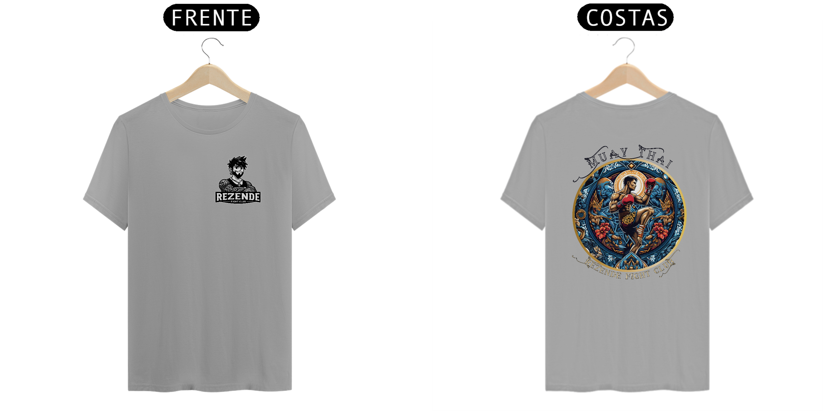 Blue Fighter (Tecido Quality + Escrita preta)