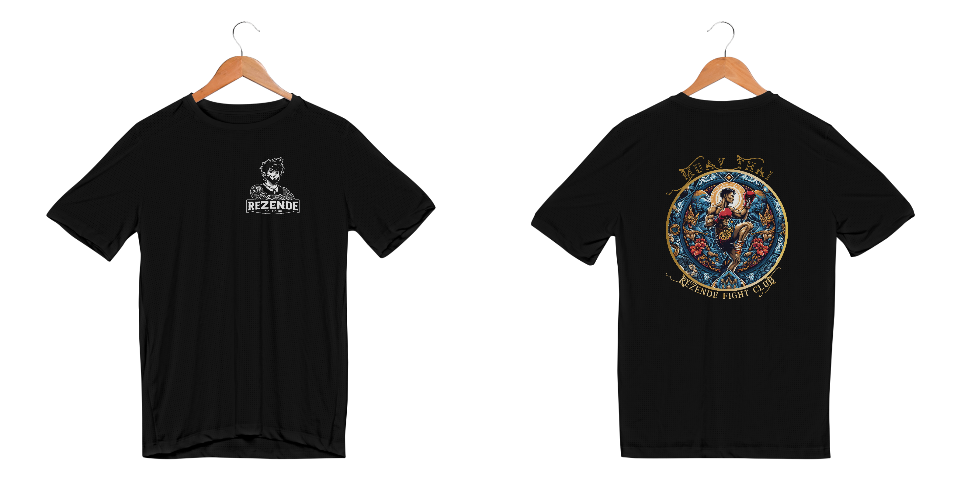 Blue Fighter (Sport Dry UV + Escrita Dourada)