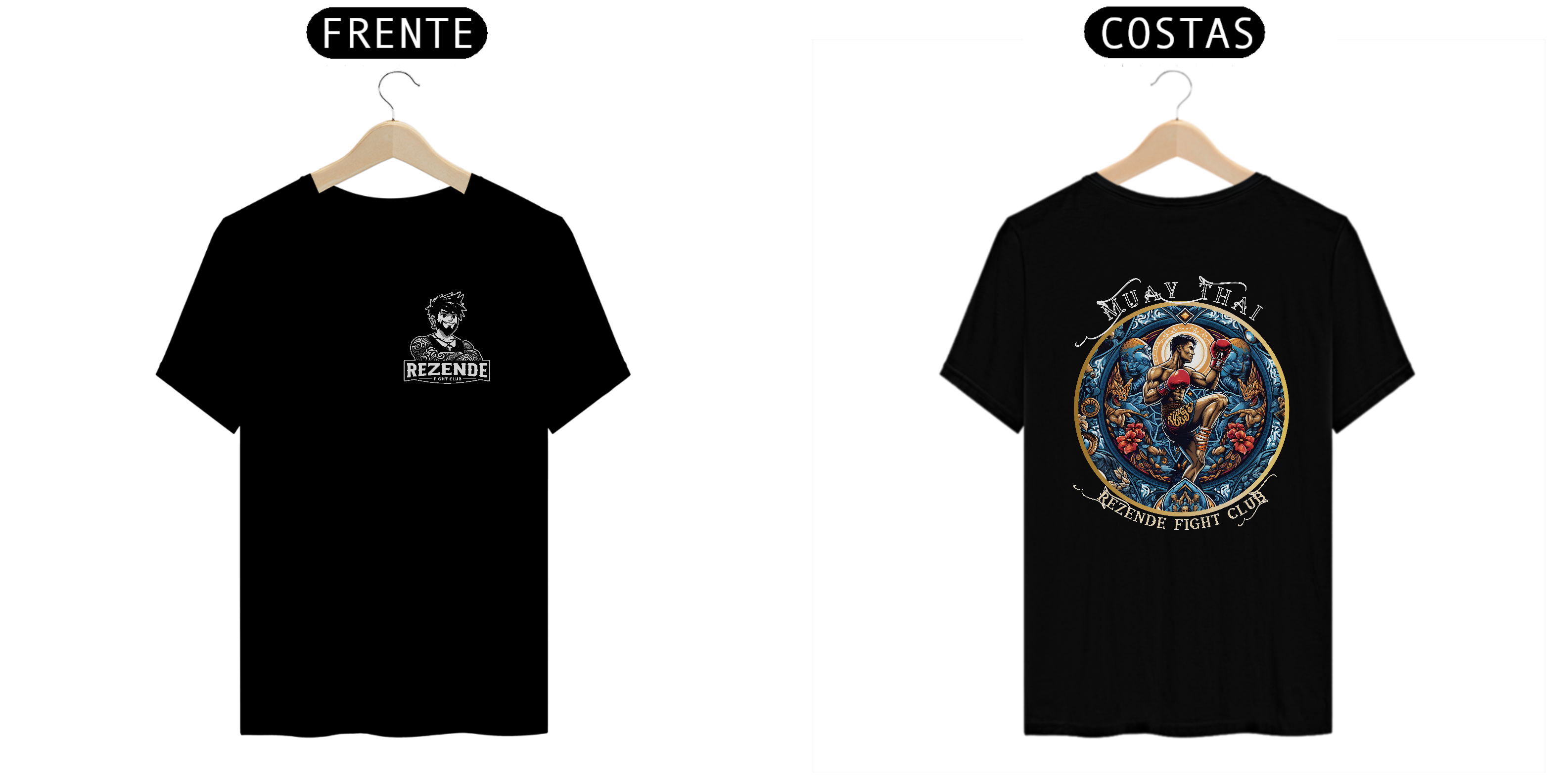 Blue Fighter (Tecido Quality + Escrita Branca)