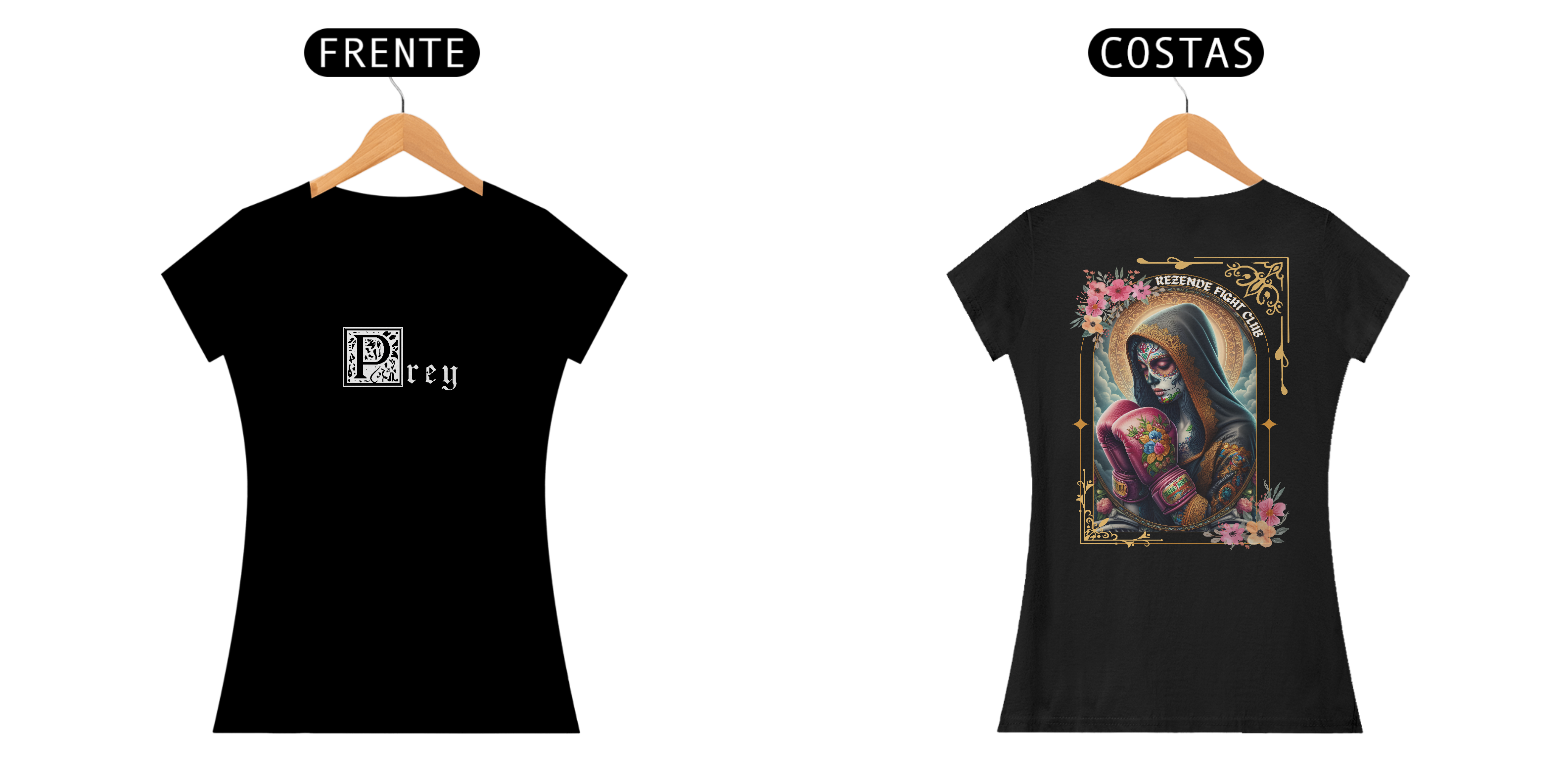 Santa De Los Sparrings (Baby long Prime Feminino + Escrita Branca)