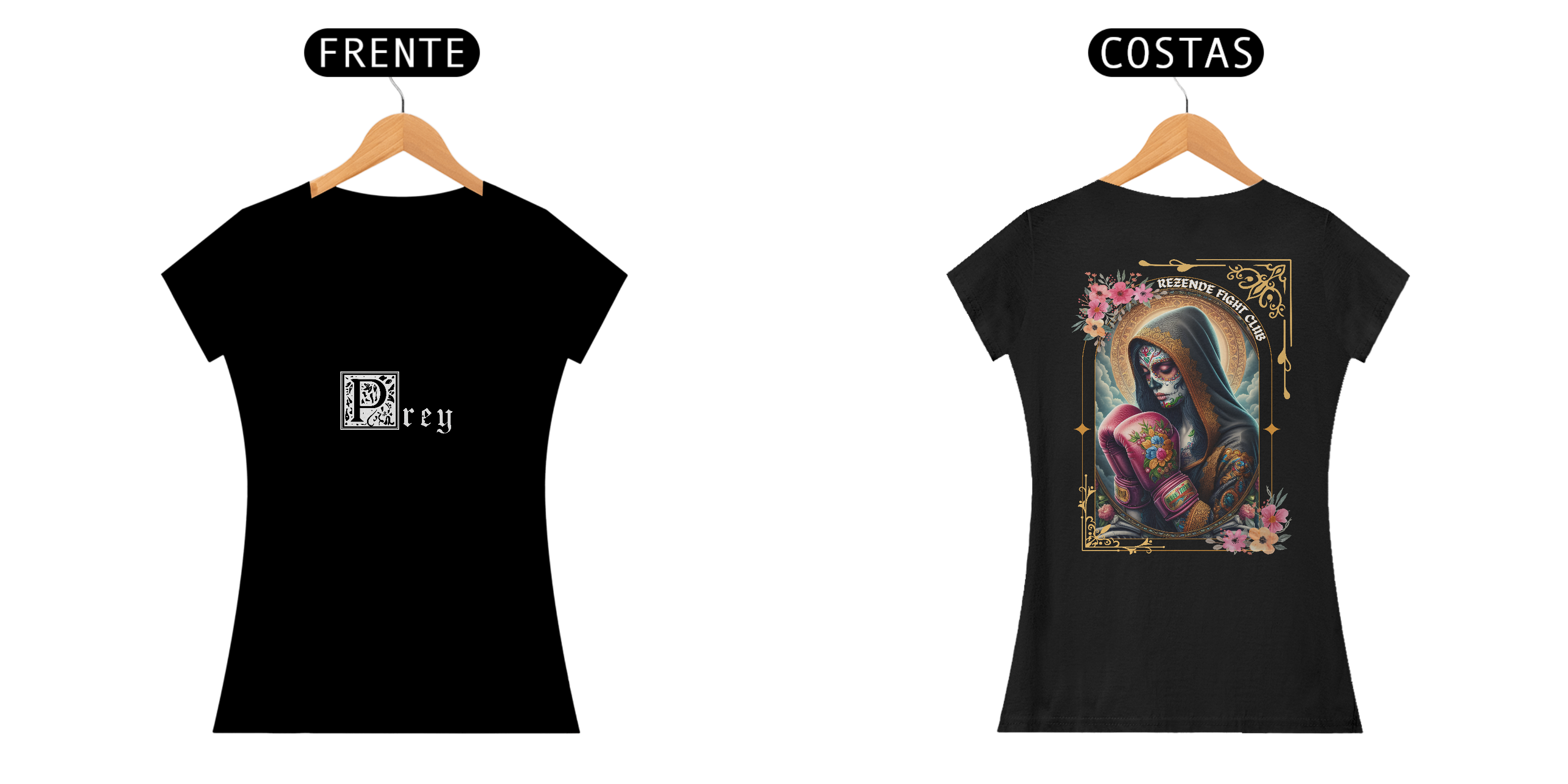 Santa de Los Sparrings (Baby long Quality + Escrita branca)