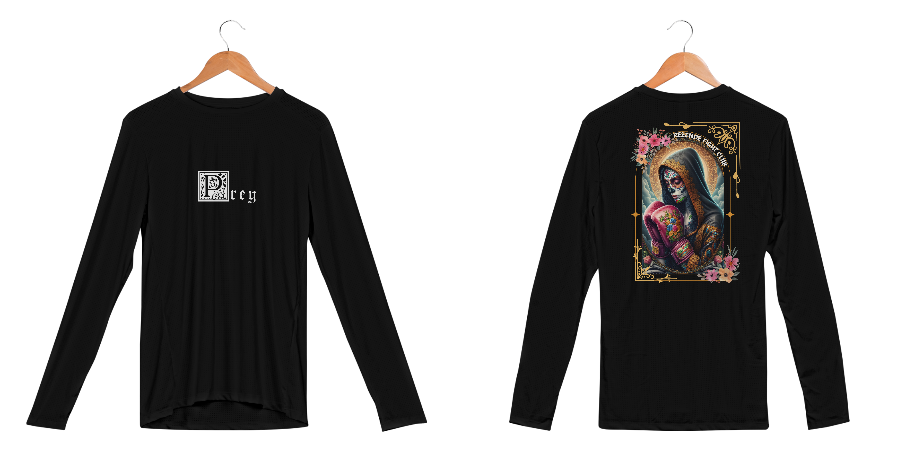 Santa de Los Sparrings (Manga Longa Sport DRY + Escrita Branca)