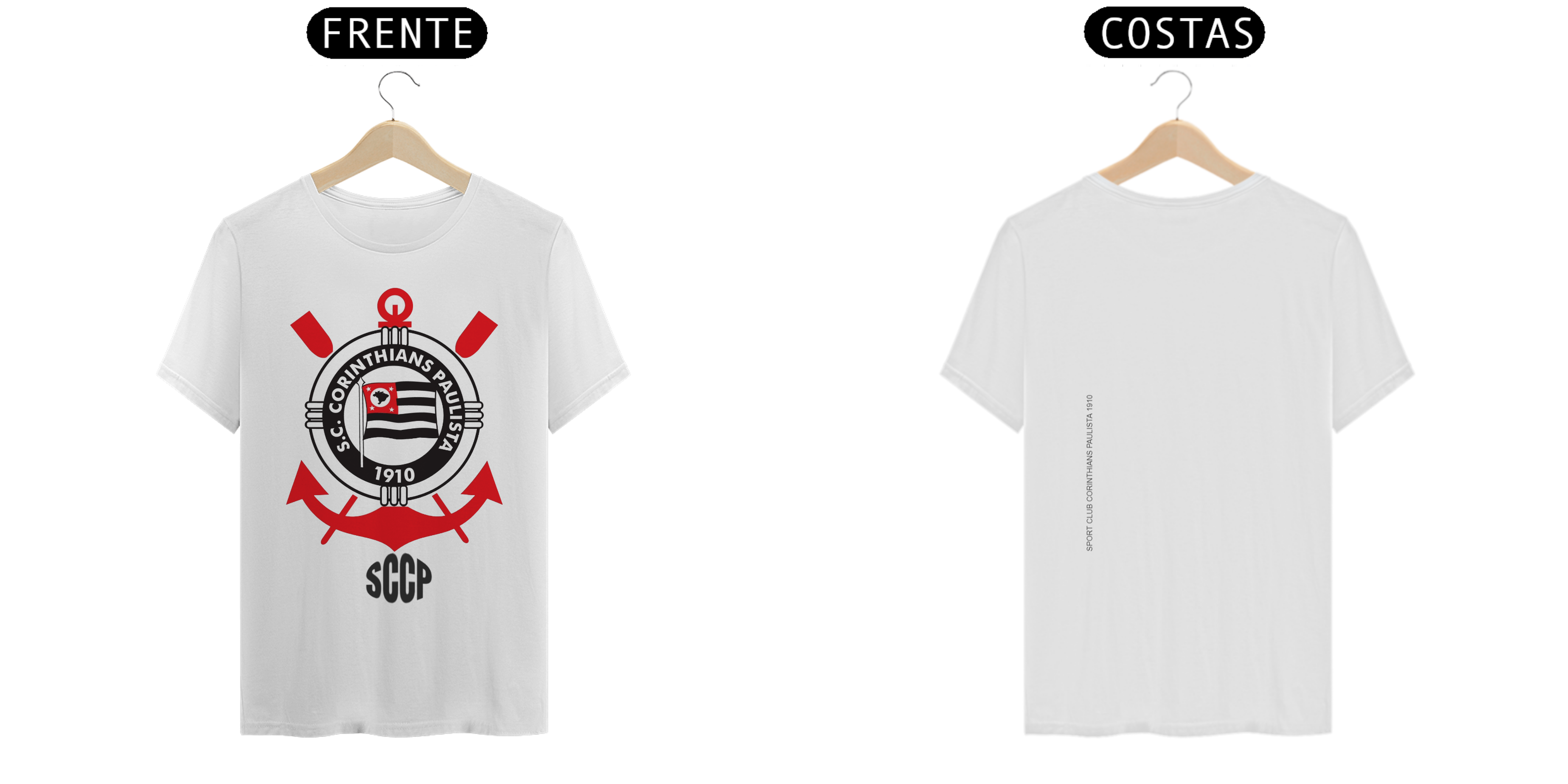 T-SHIRT CORINTHIANS ESCUDO ANTIGO