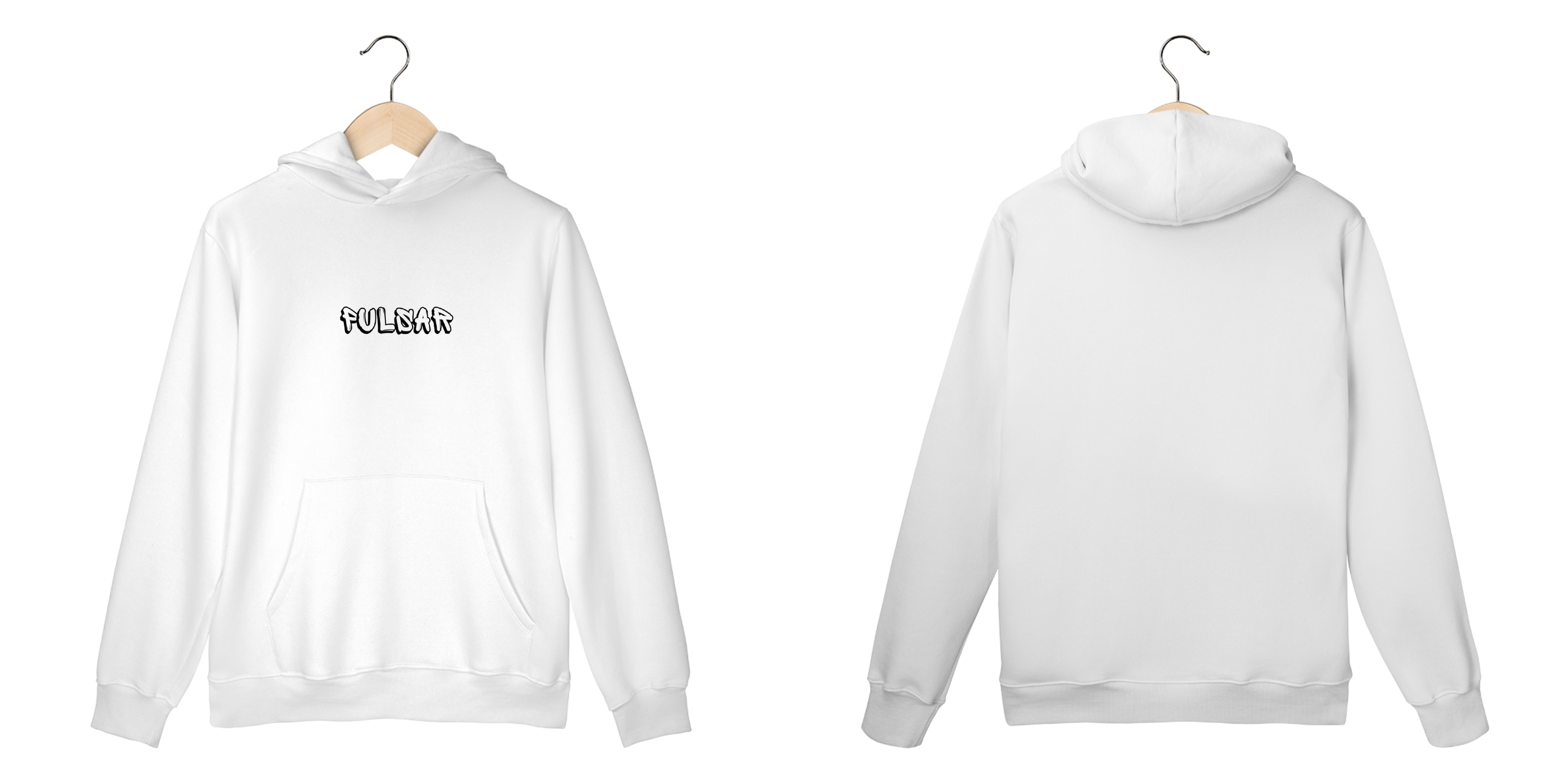 Blusa Moletom Canguru Branco 