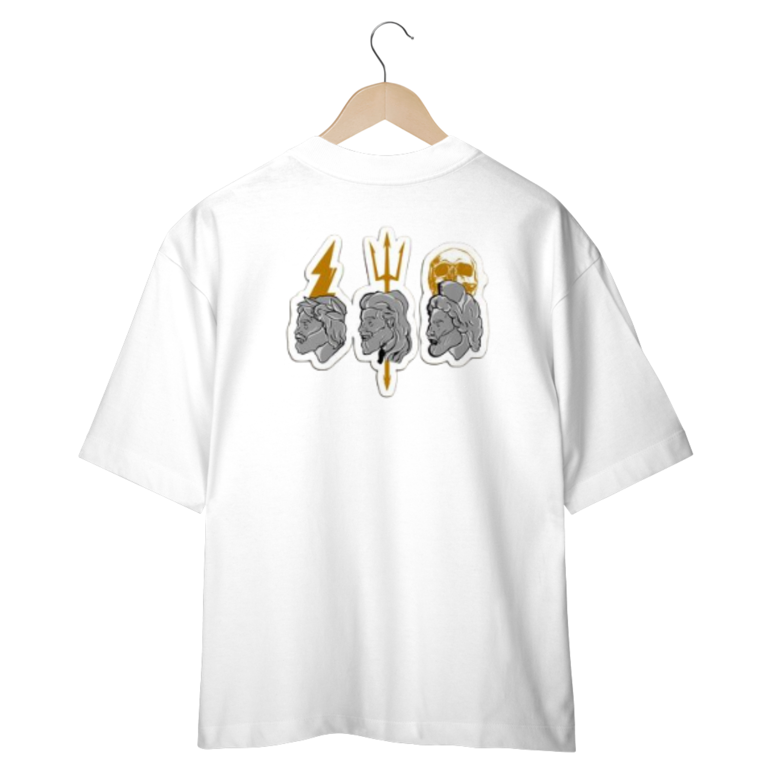 Camiseta Oversized Três Irmãos – Drop Gods of Olympus | Zeus, Hades e Poseidon