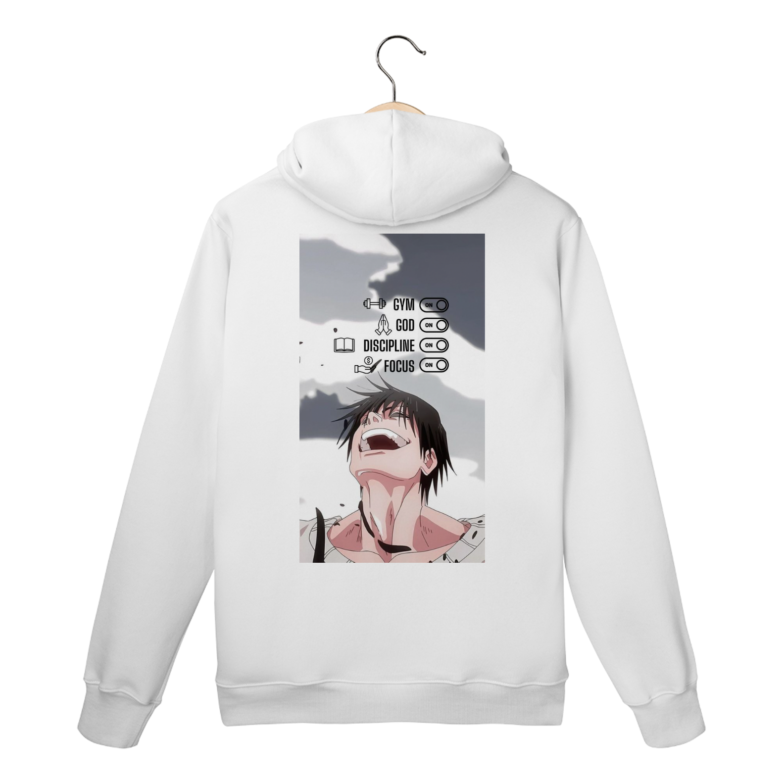 Moletom Canguru Gym, God, Discipline, Focus – Drop ENFRENTE