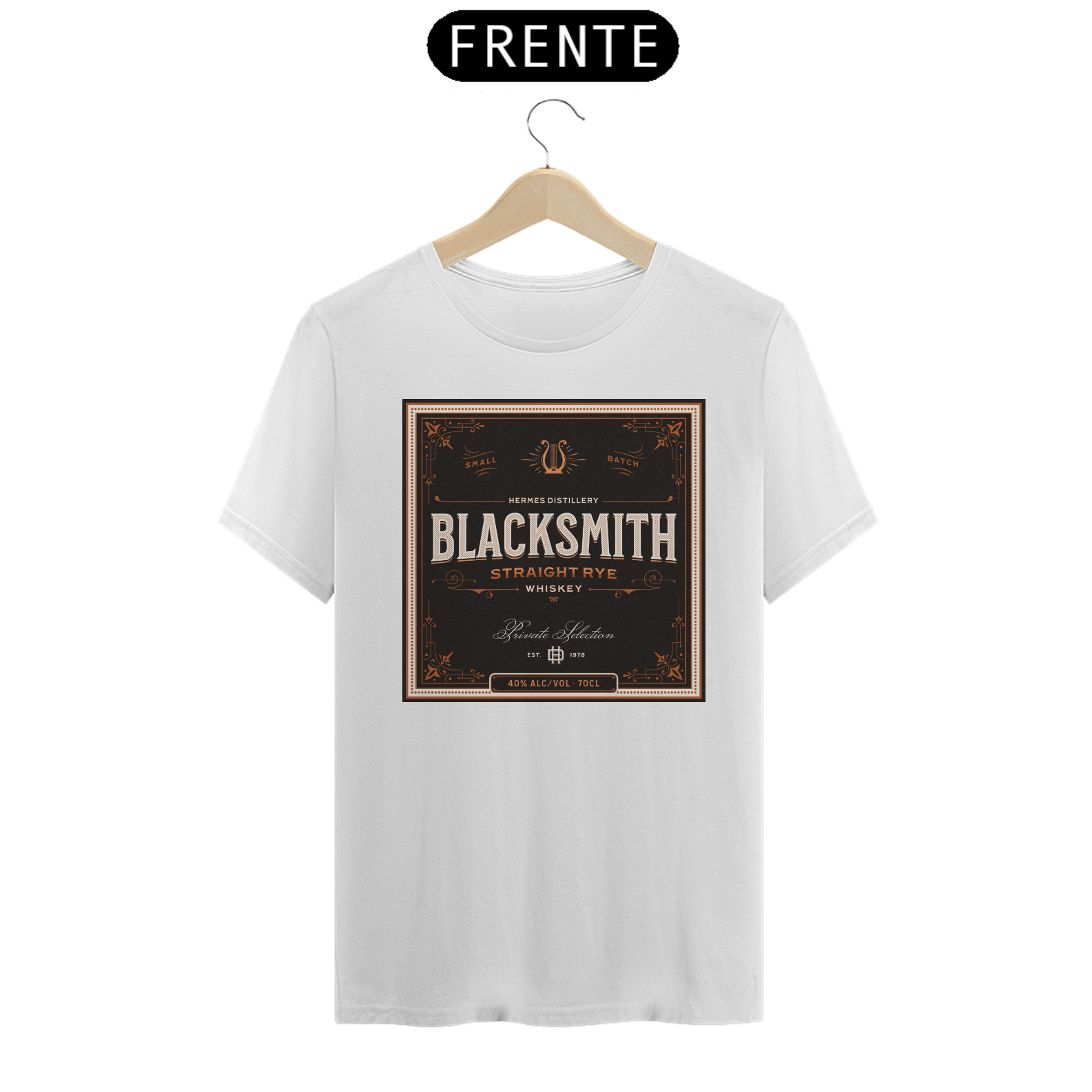 Camiseta Blacksmith Whisky – Estilo Rústico para Amantes de Whisky