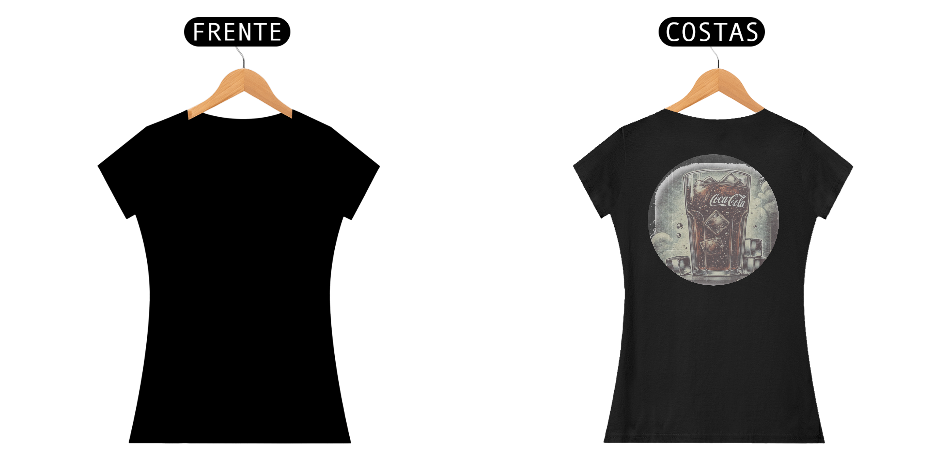 Camiseta Feminina Viva Preta, Saborosa e Refrescante - Cropped Vintage