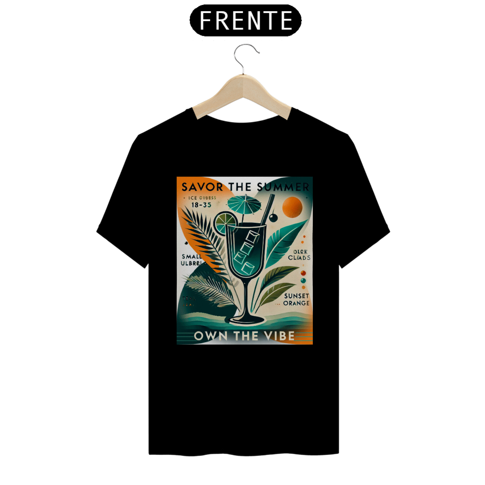  Camiseta  Savor the Summer - Tropical e Sofisticada