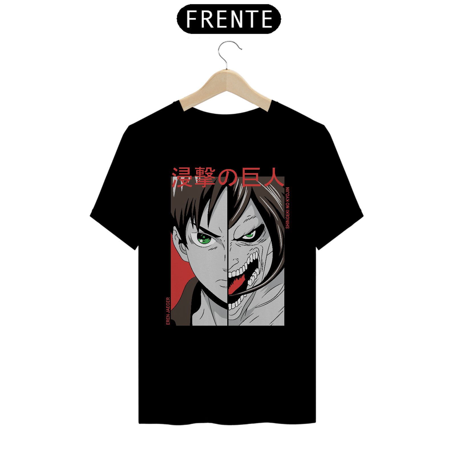 Camiseta Eren e shingeki - Attack on Titan