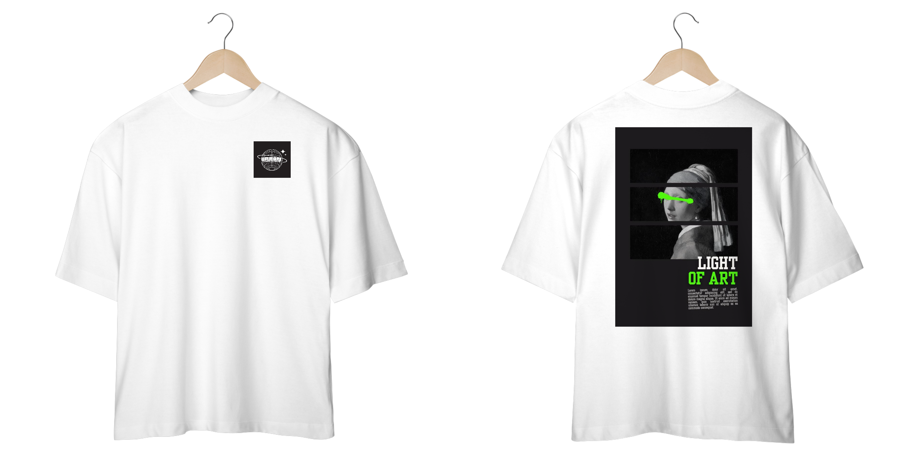 Nome do produto: CAMISETA OVER SIZE LIGHT OF ART UNISRX