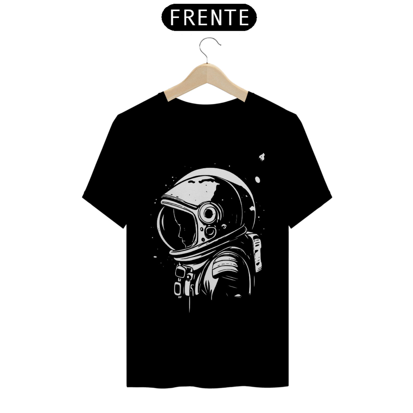 camiseta astronauta branca