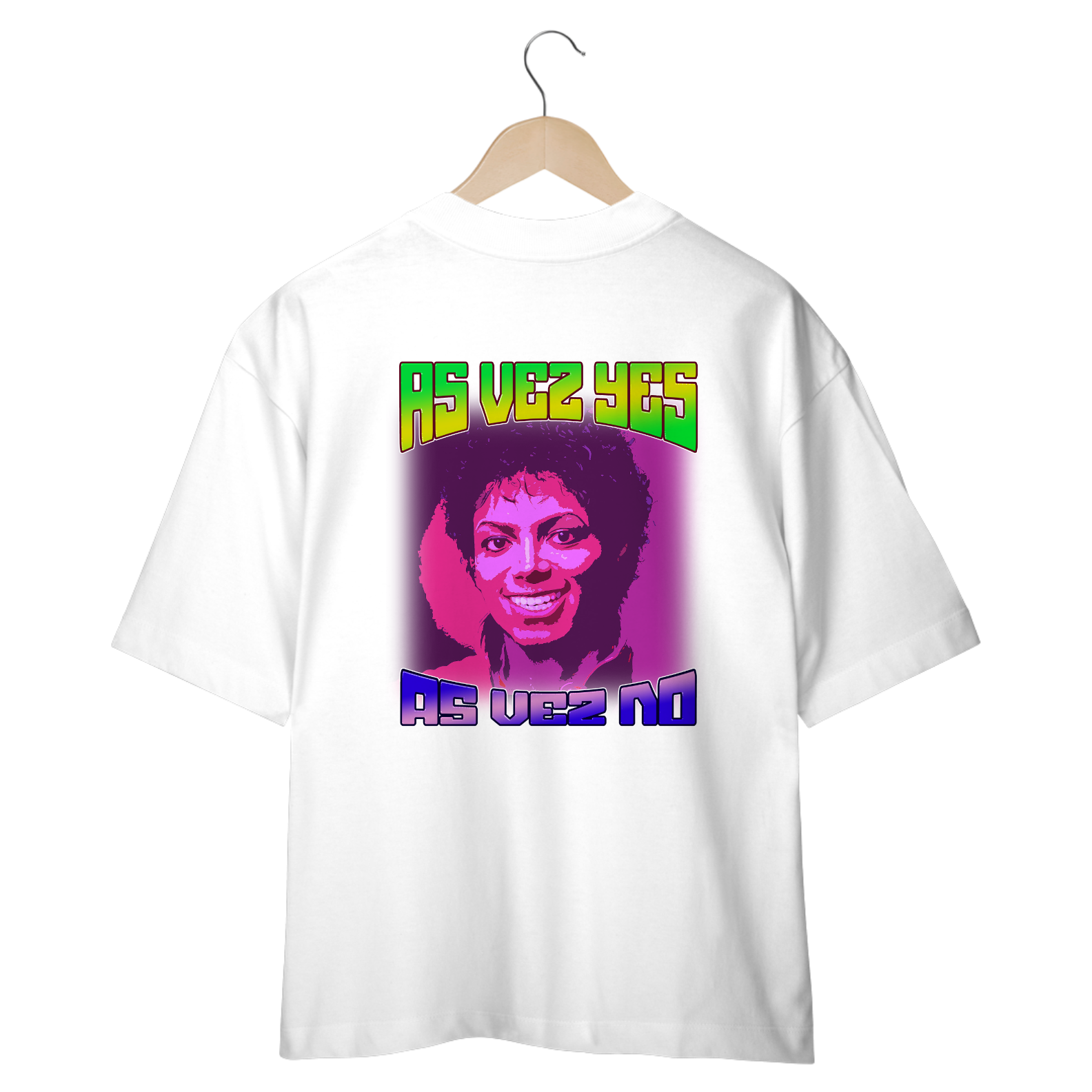 CAMISETA OVERSIZED: As vezes YES as vezes NO. SIZZ STREETWEAR. FRENTE