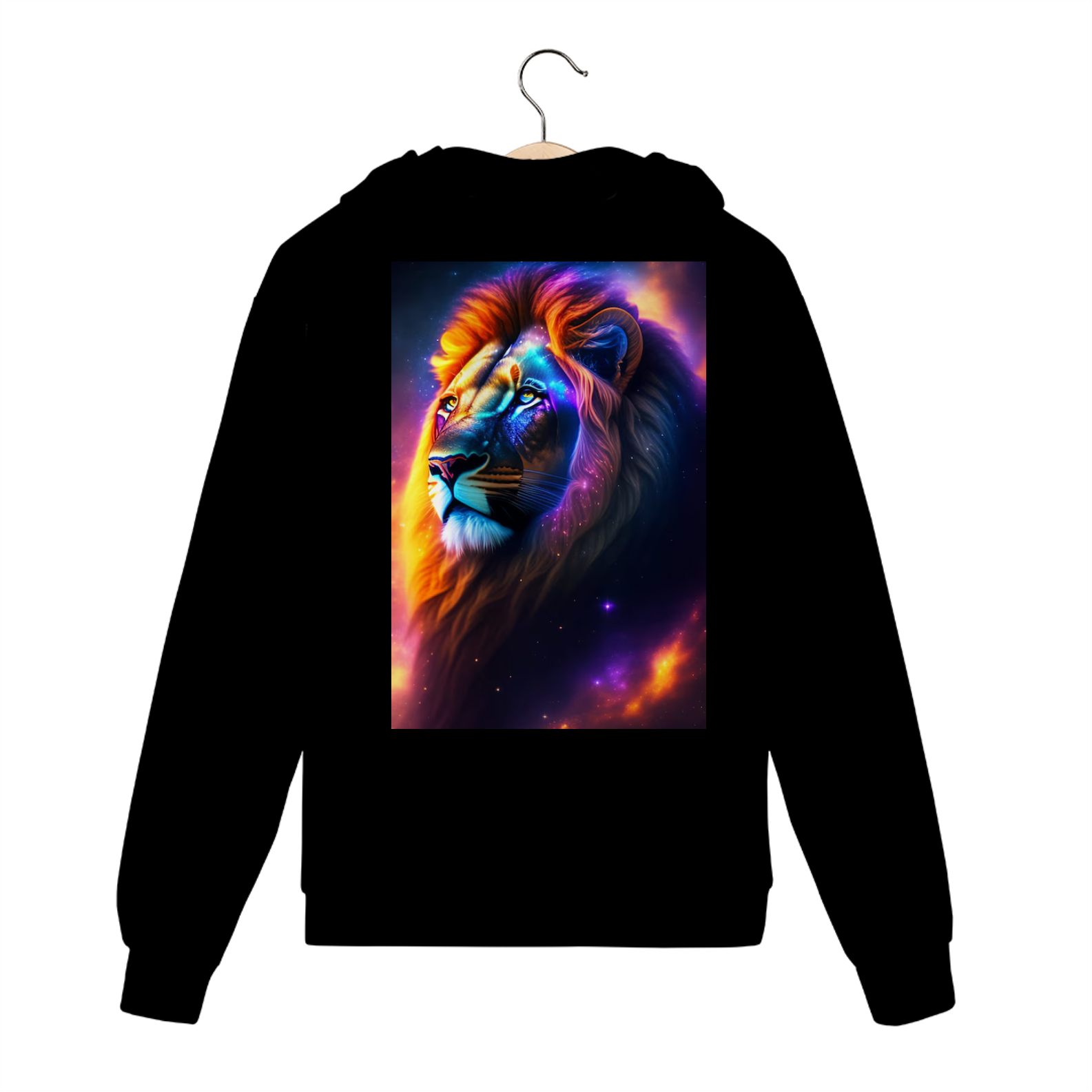 moletom com zip estampa de leão