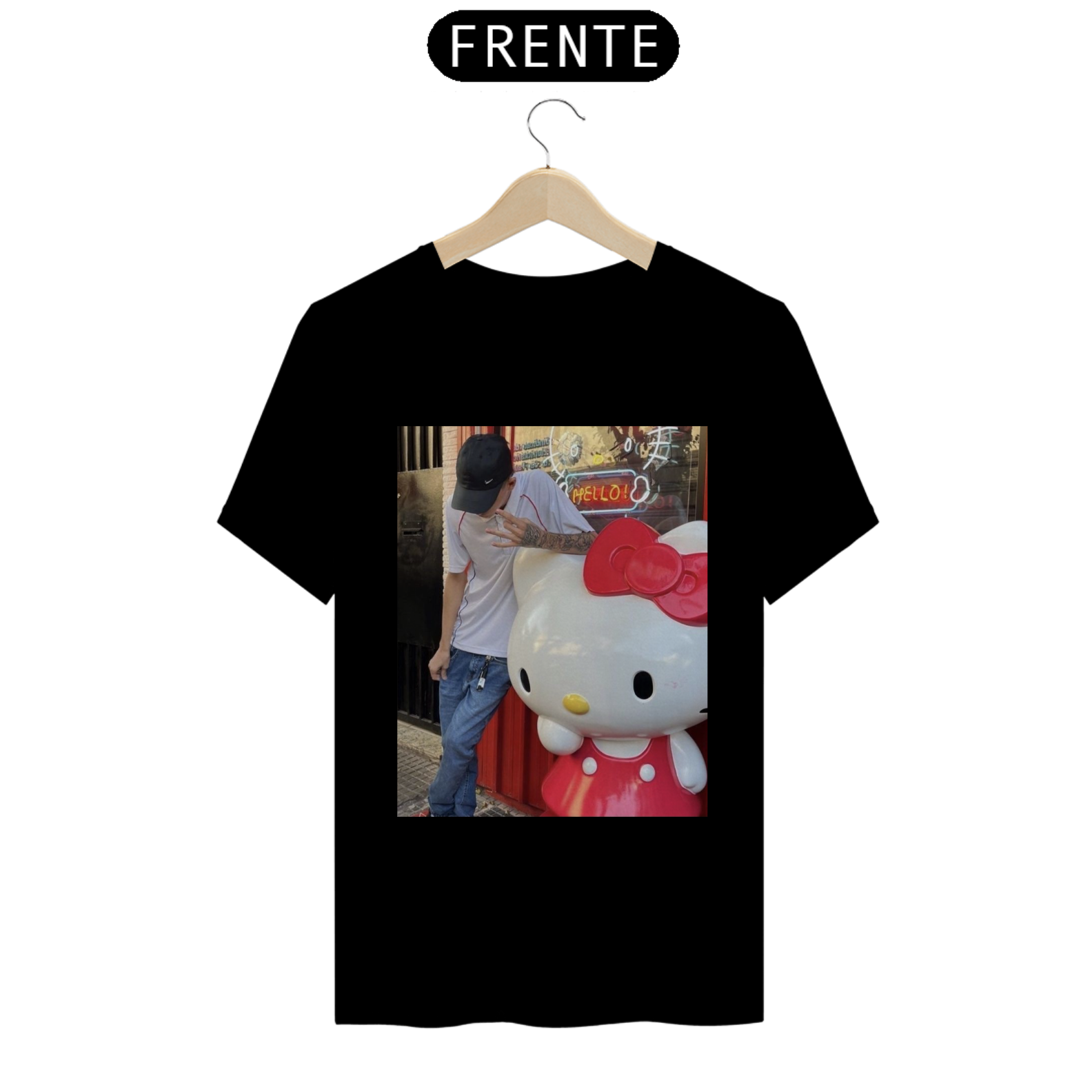 Camisa com estampa de casal