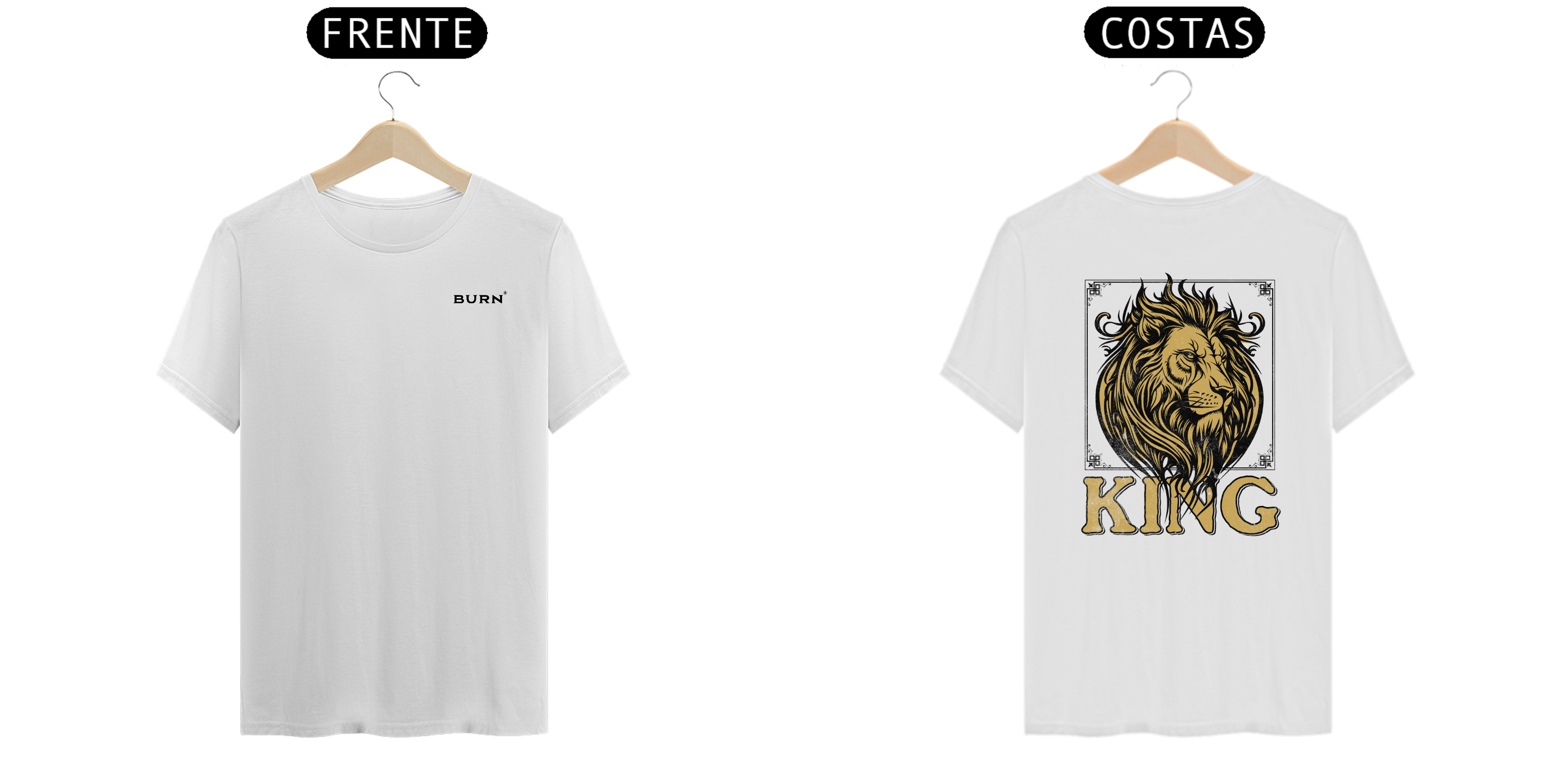 T-Shirt King Lion -  Branca