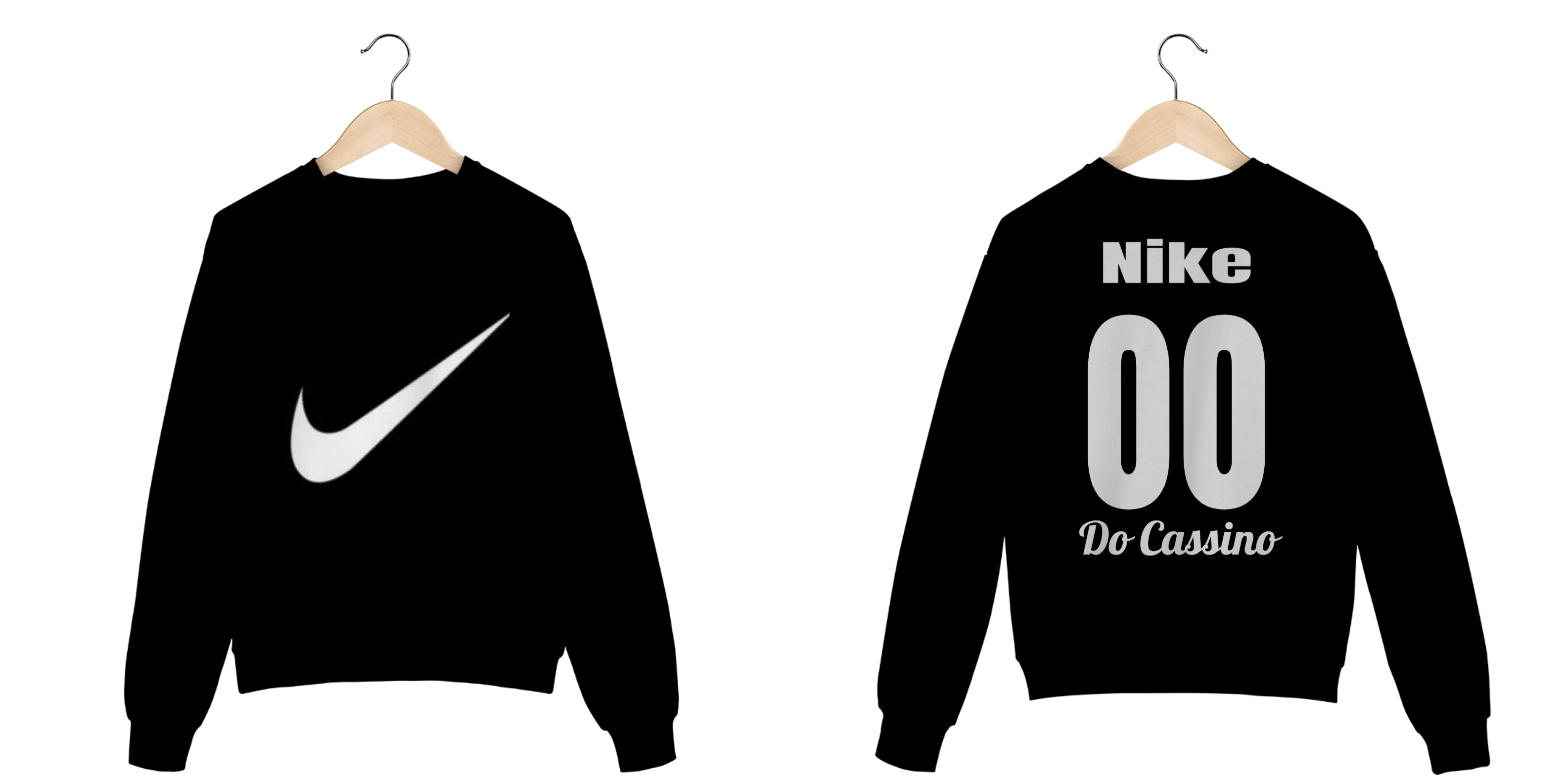 Moletom Nike Black Uni-Sex 00 Do Cassino Fechado
