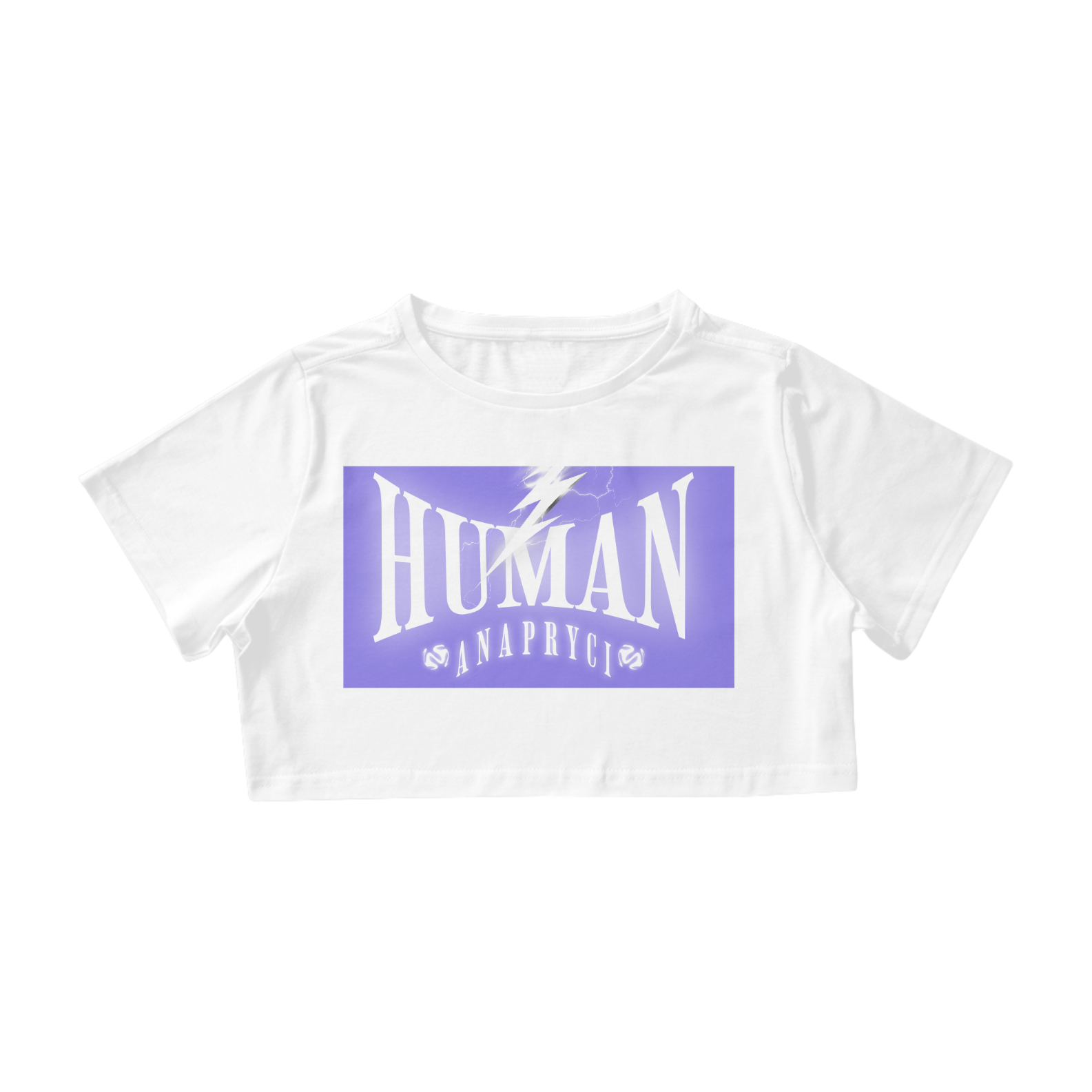 Camisa Cropped Estampa HUMAN ANAPRYCI