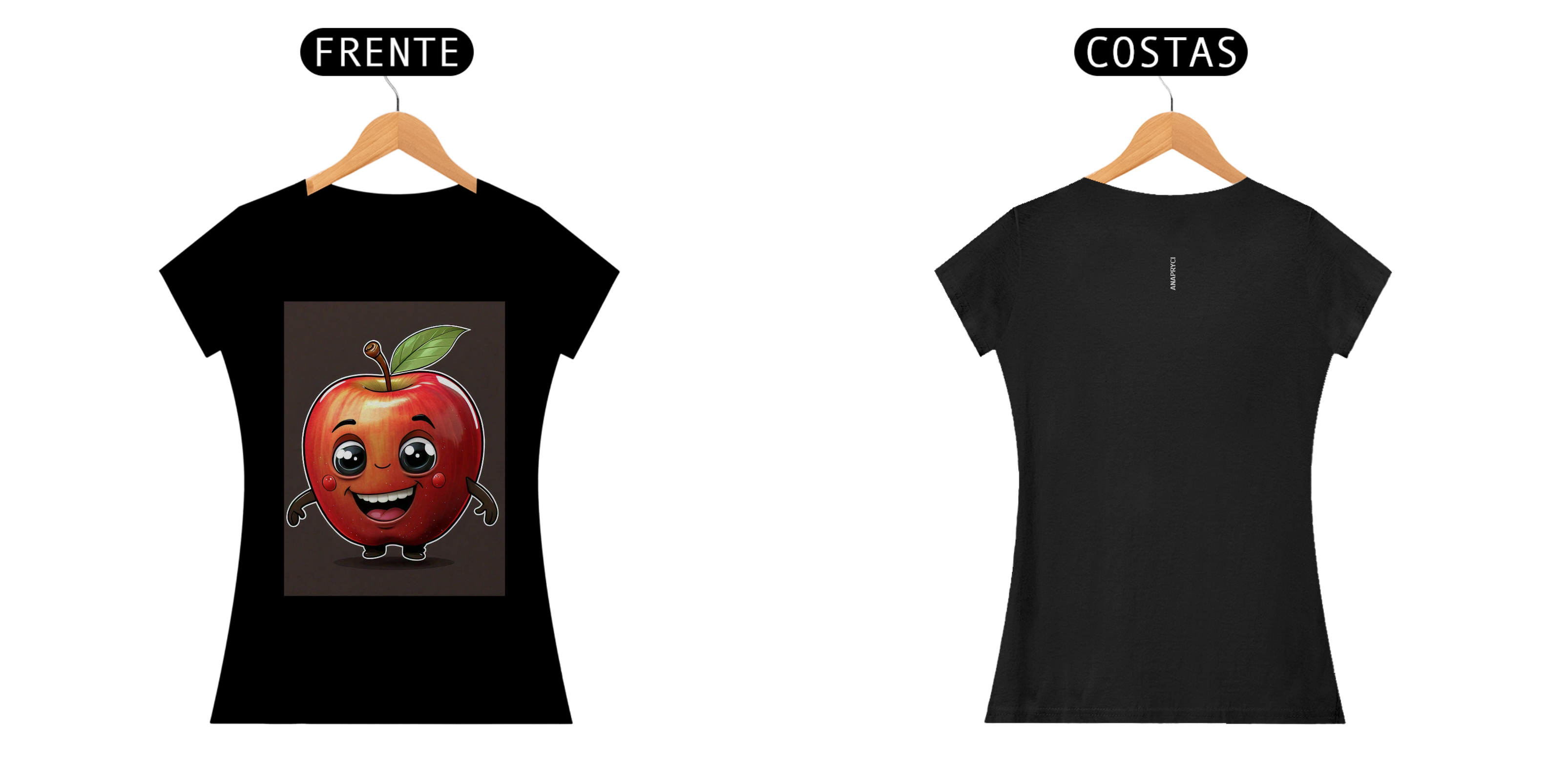 Camisa Baby Long Pima Estampa Maçã feminino ANAPRYCI