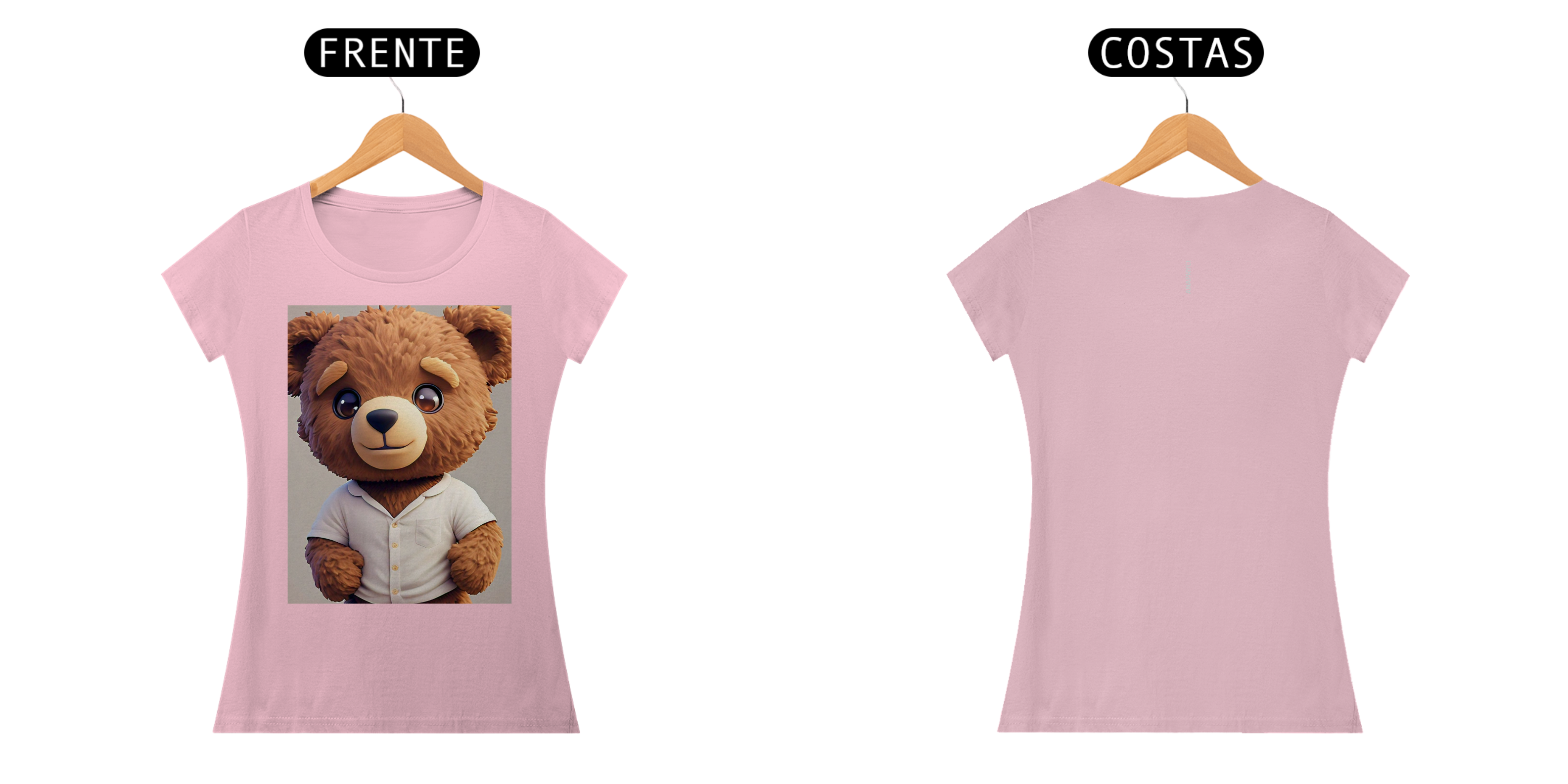 Camisa Baby Long Pima Estampa urso feminino ANAPRYCI