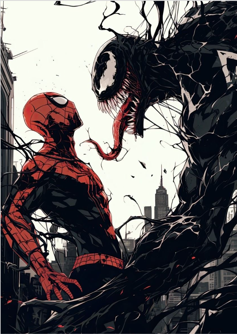Poster Homem Aranha e Venom