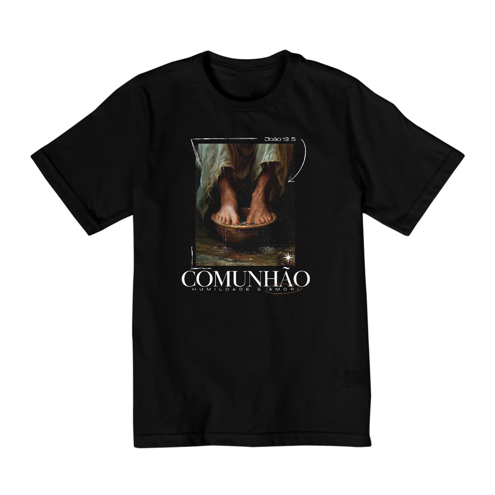 Camisa Infantil (10 - 14 anos) - Comunhão Preta