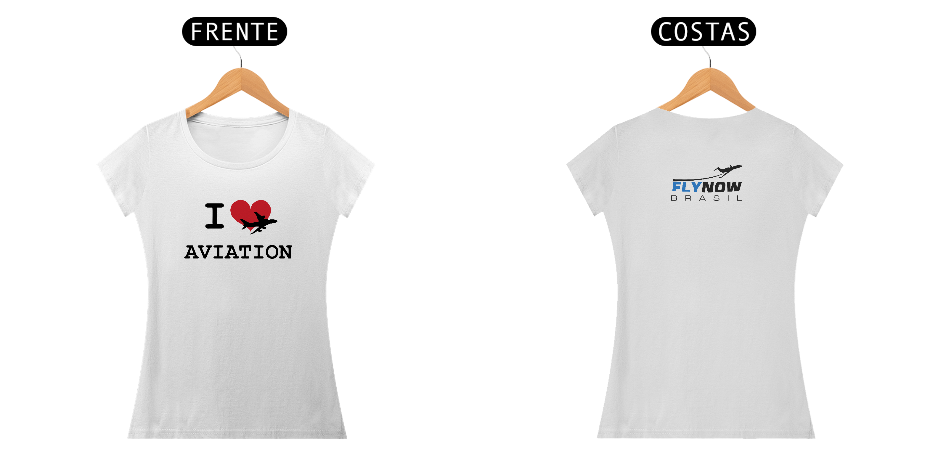 Camiseta Babylook I Love Aviation