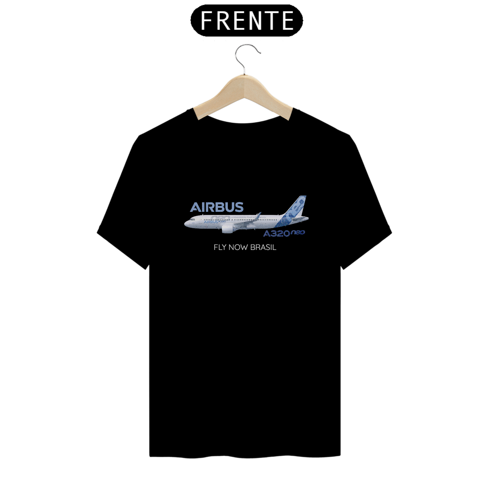Camiseta Airbus A320 Neo Preto