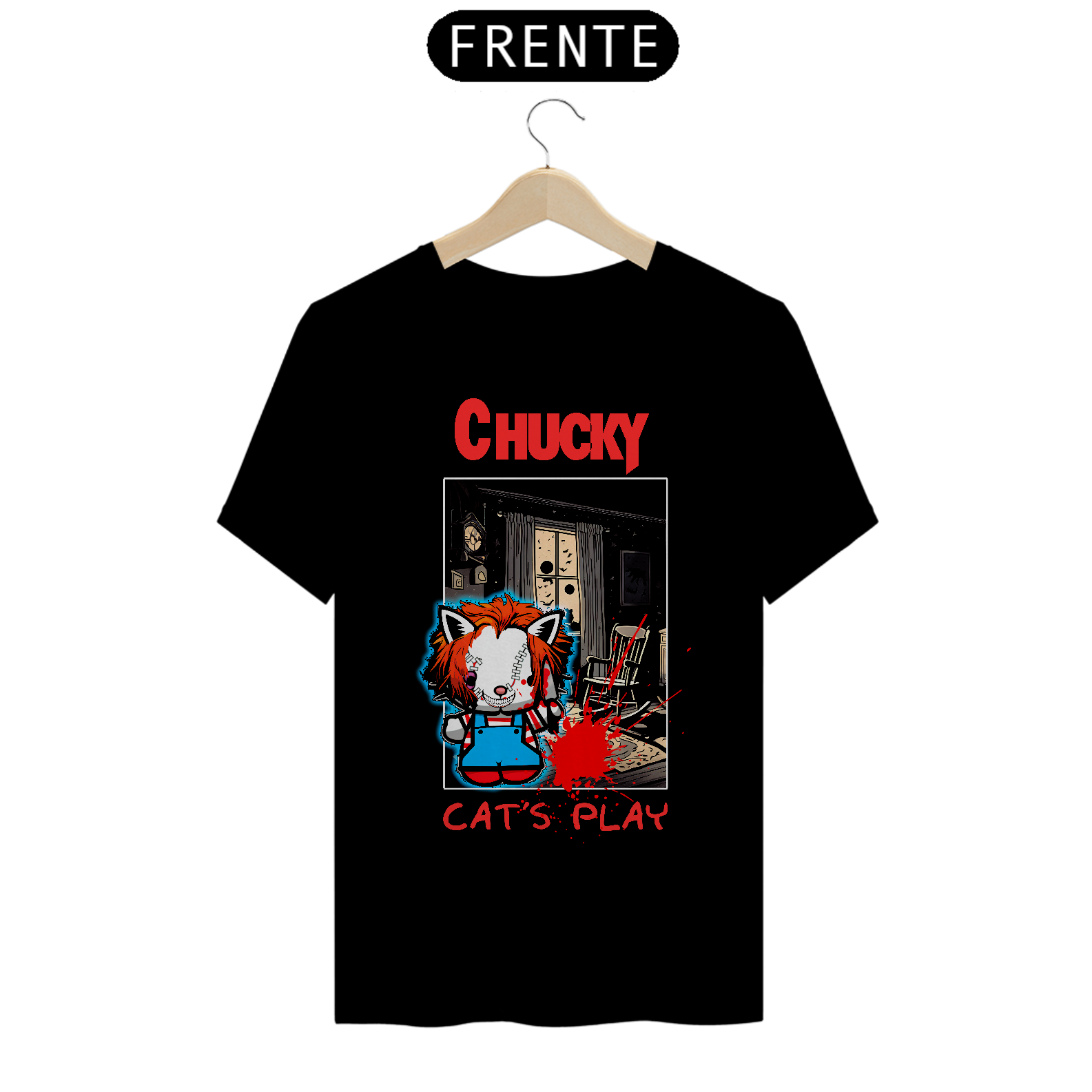 CAMISETA CHUCKY - CAT'S PLAY (BONECO ASSASINO)