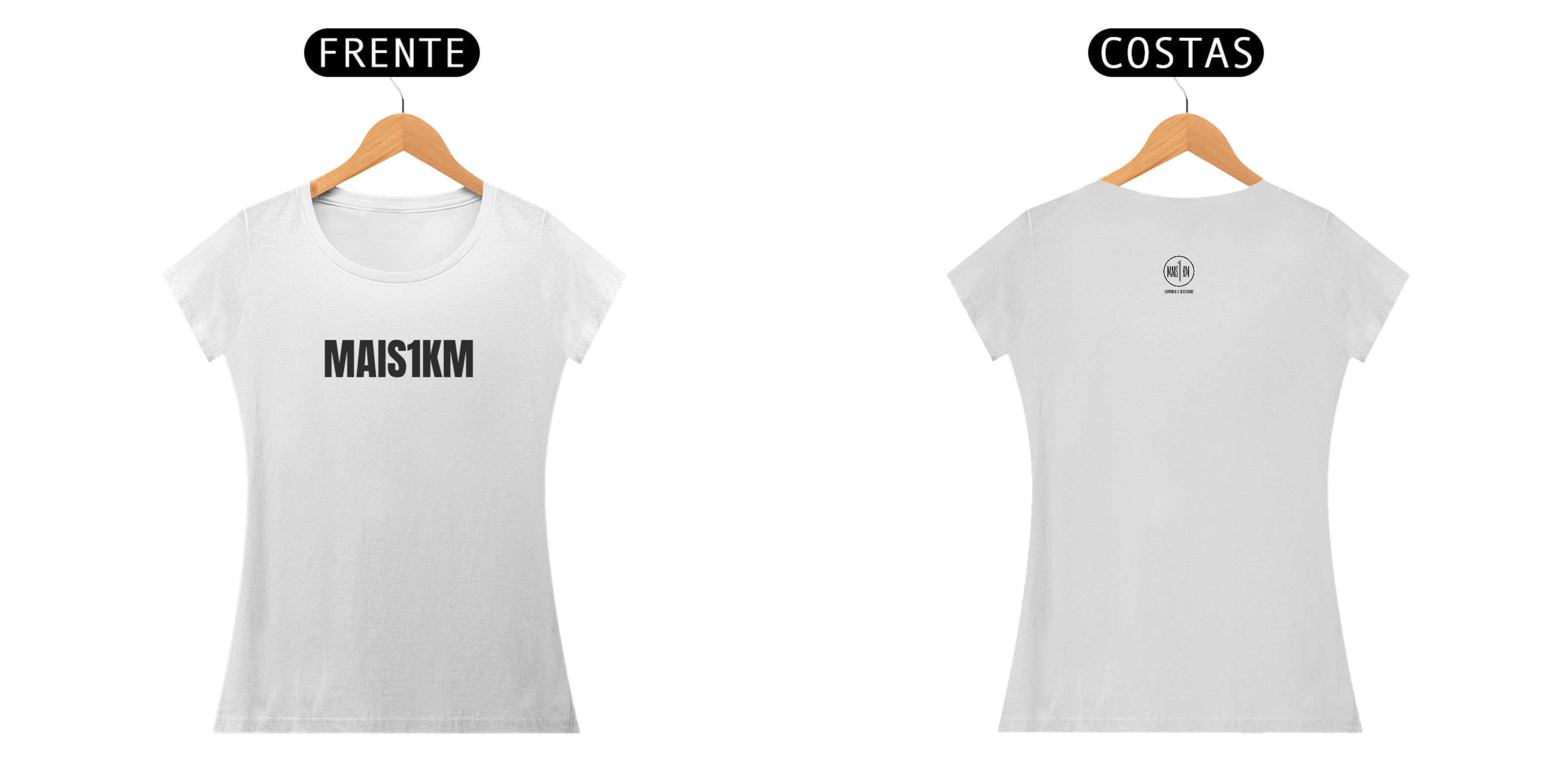 Camiseta Feminina Baby Long “Mais1KM” – Corrida com Propósito | Linha Prime
