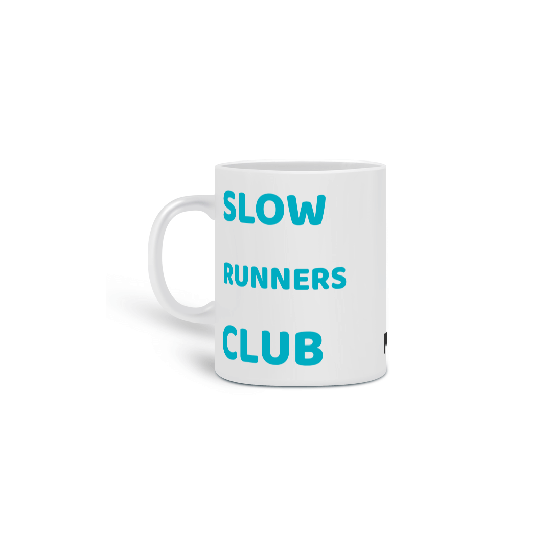 Caneca Slow Runners Club - Porcelana Branca | Mais1km