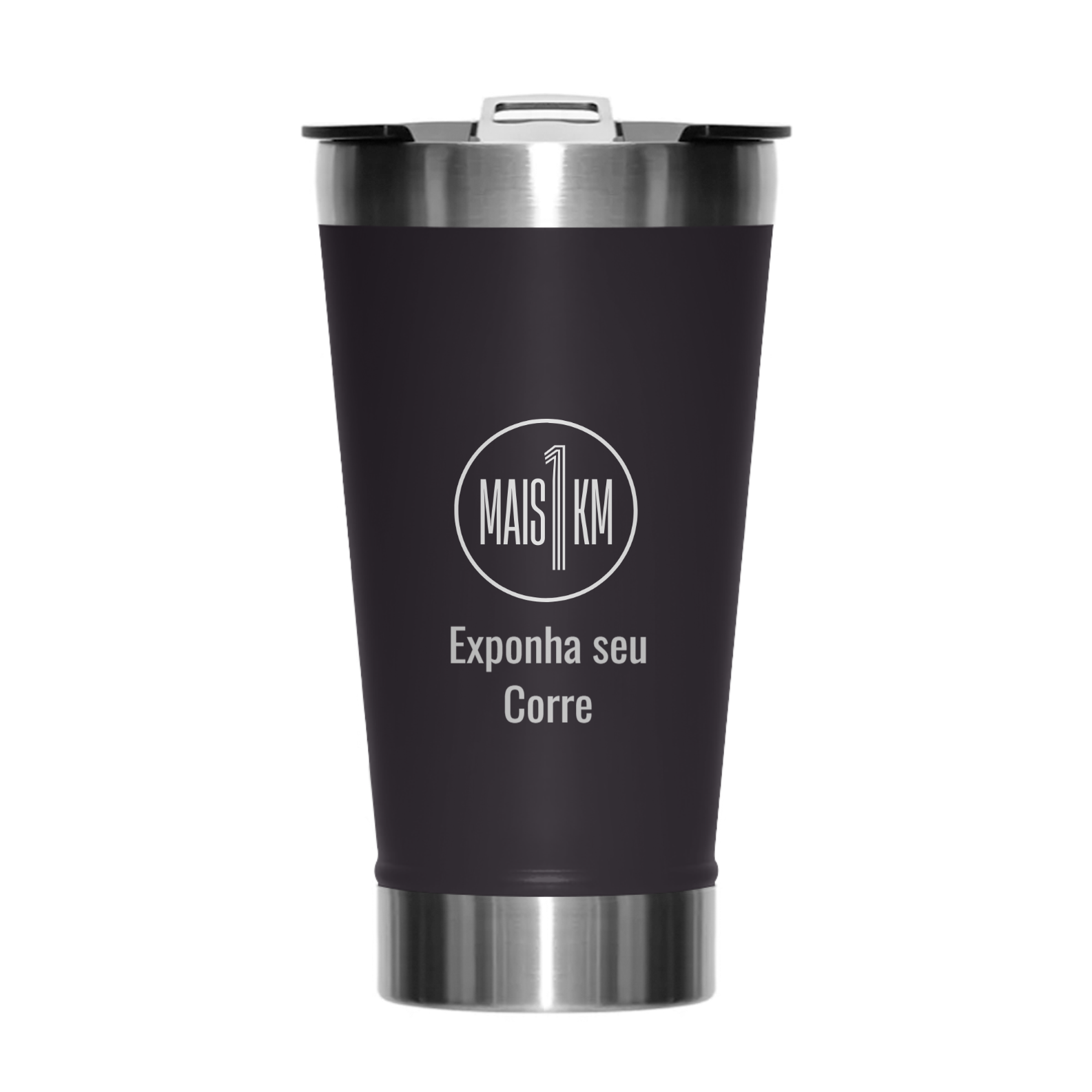 Copo Térmico Mais1KM Aço Inox – Bebidas Quentes e Frias