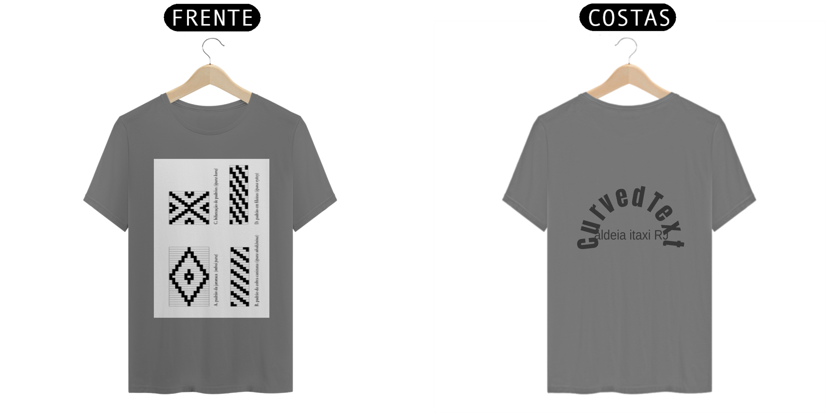 camiseta grafismo guarani