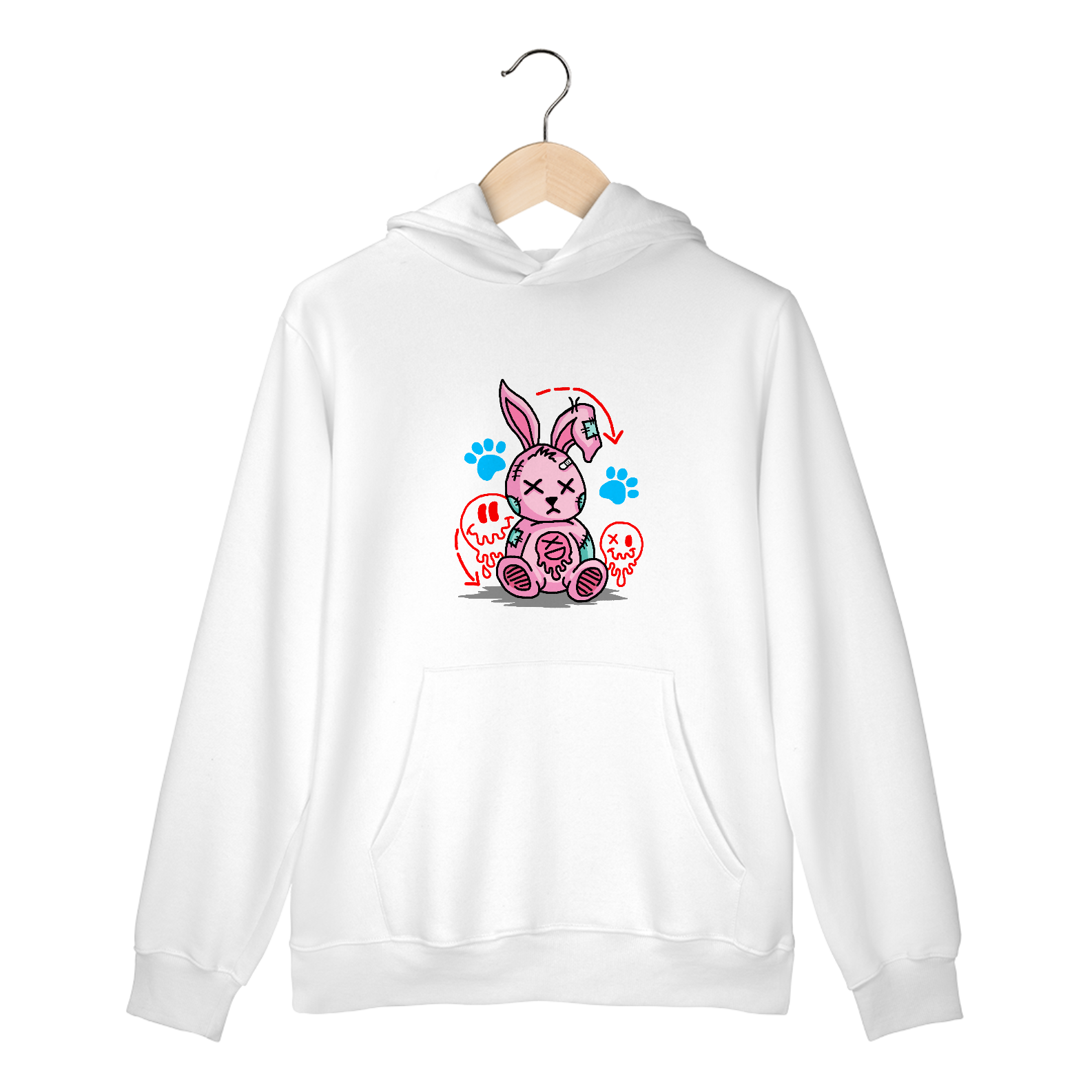 Moletom canguru - ursinho coelho xD