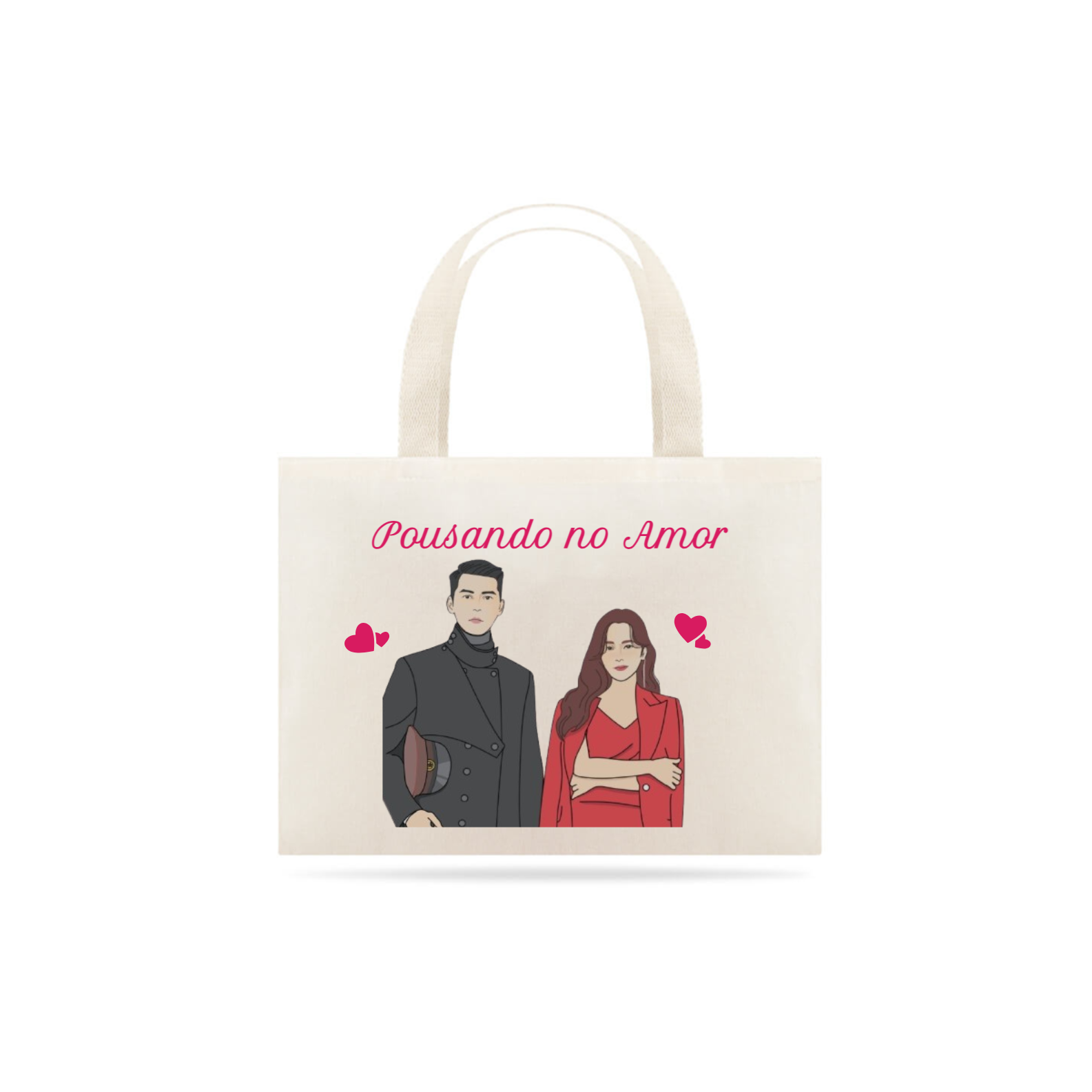 Ecobag Pousando no Amor heart frente 