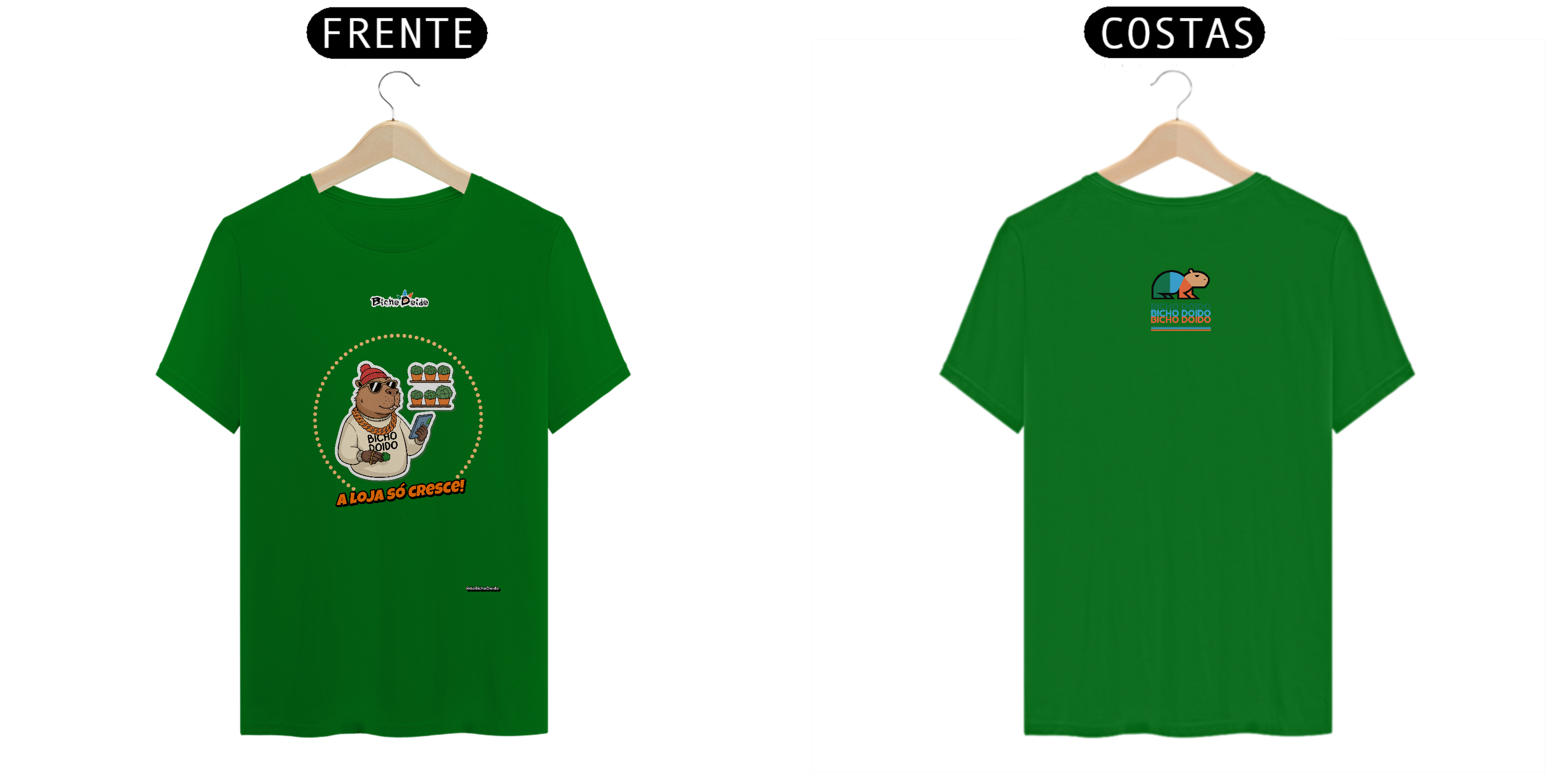 Camiseta Classic, A loja só cresce, Bicho Doido