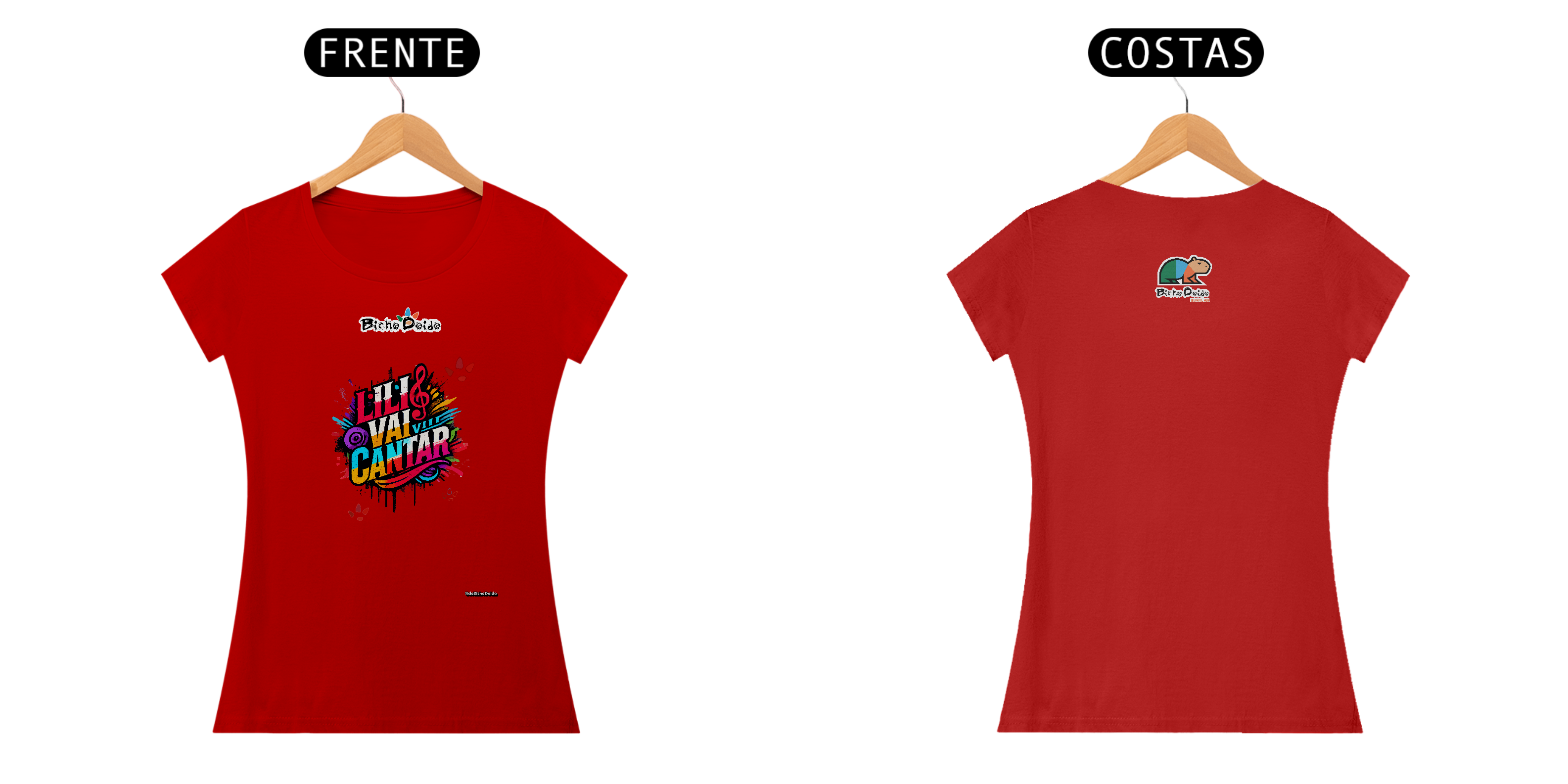 Camiseta Baby Long Classic, 01, Lili vai cantar, bicho doido