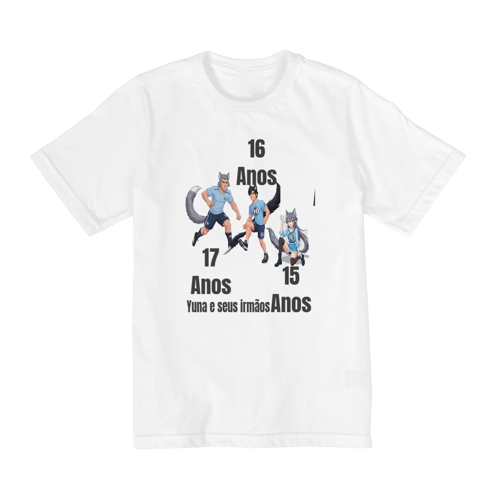 Camiseta mascote e seu 2 irmãos Luna Store